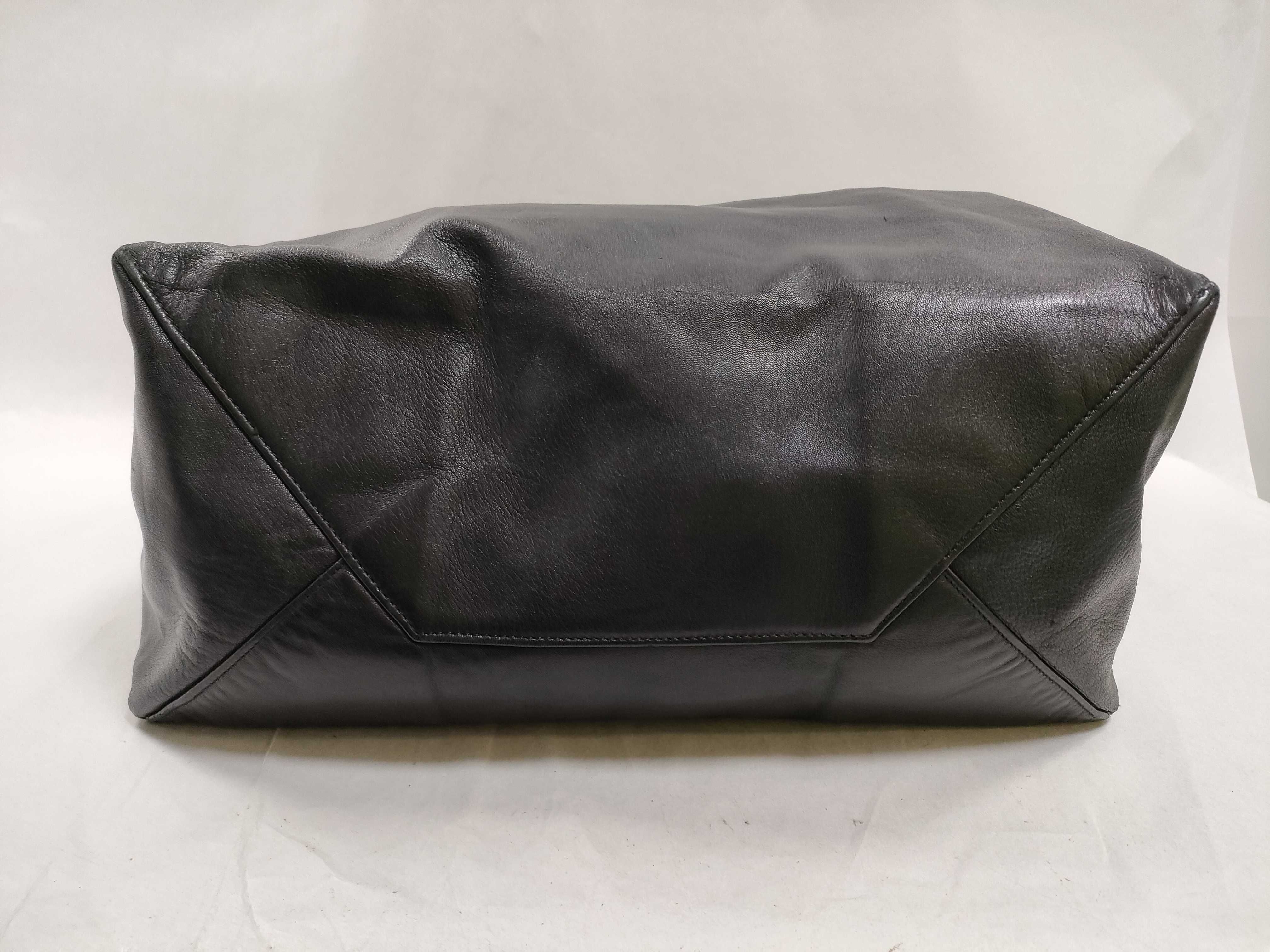 Horizontal Cabas Leather x Leather Tote Bag, Black Tote Bag — view 7