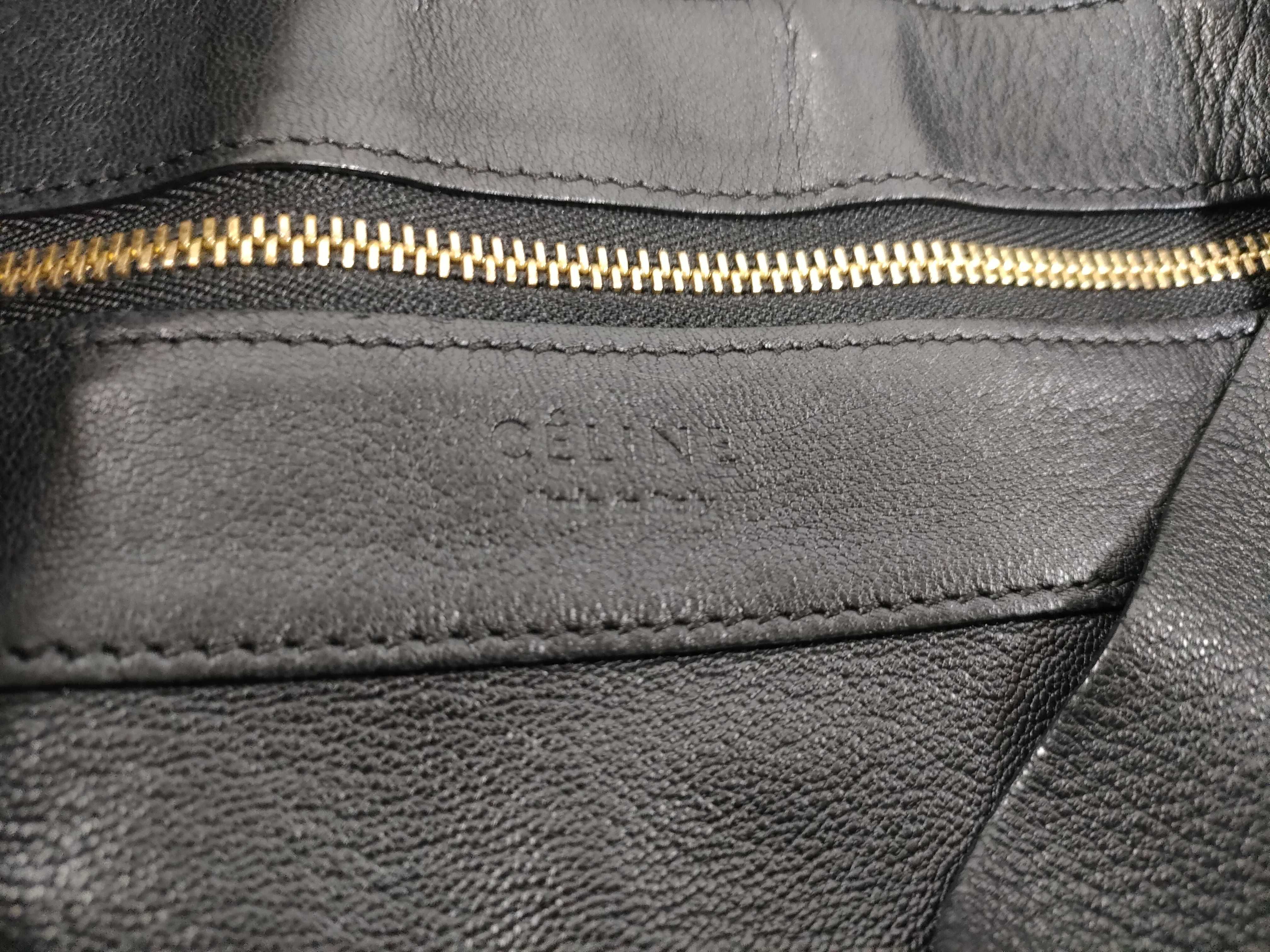 Horizontal Cabas Leather x Leather Tote Bag, Black Tote Bag — view 9