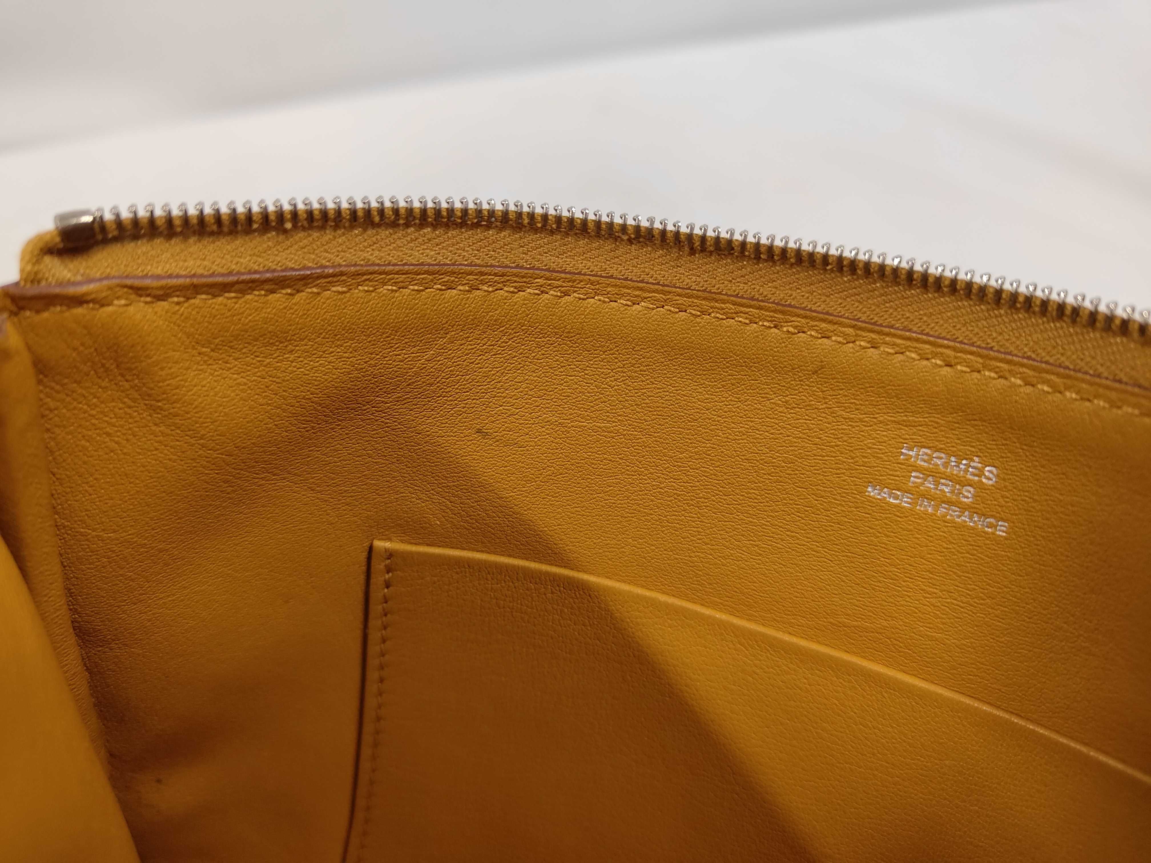 Carre Pocket Long Pouch, Leather, Camel, Z Stamp — view 7