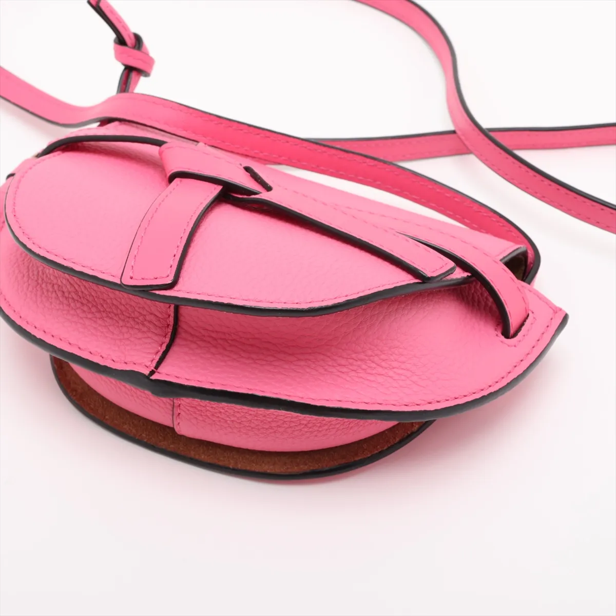 Mini Gate Leather Shoulder Bag, Pink — view 3