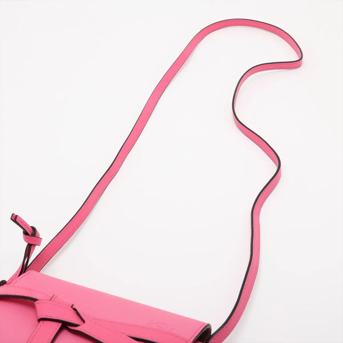 Mini Gate Leather Shoulder Bag, Pink — view 5