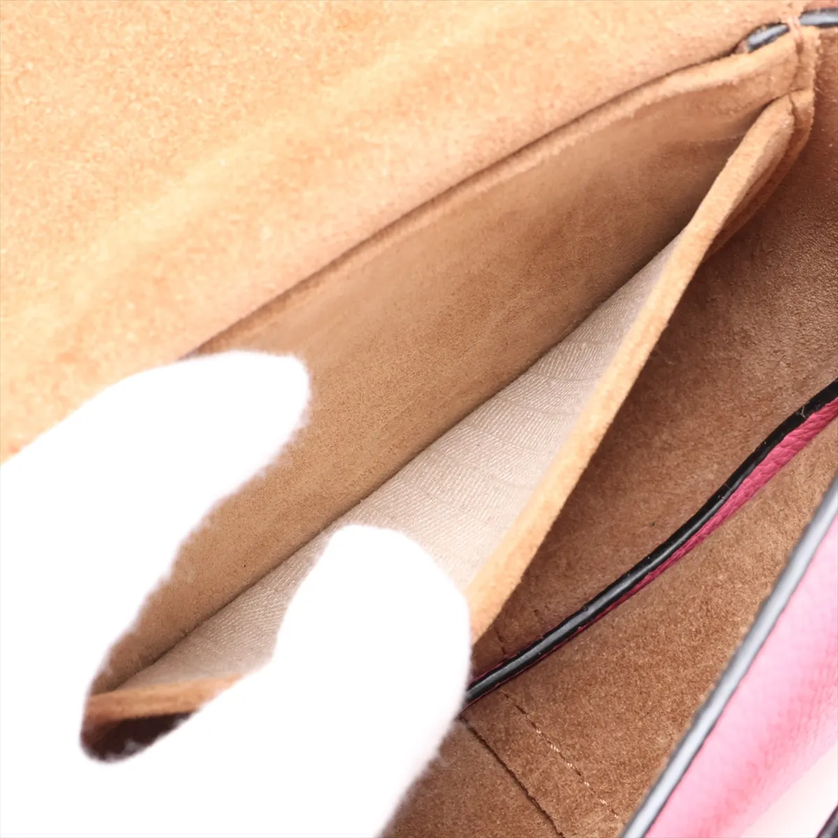 Mini Gate Leather Shoulder Bag, Pink — view 7