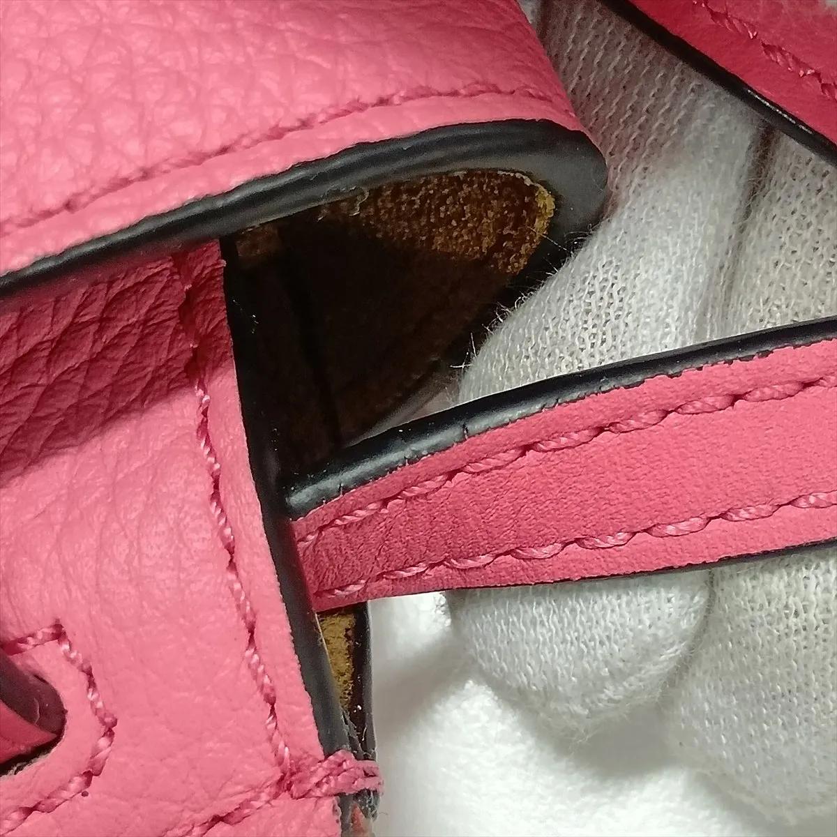 Mini Gate Leather Shoulder Bag, Pink — view 10