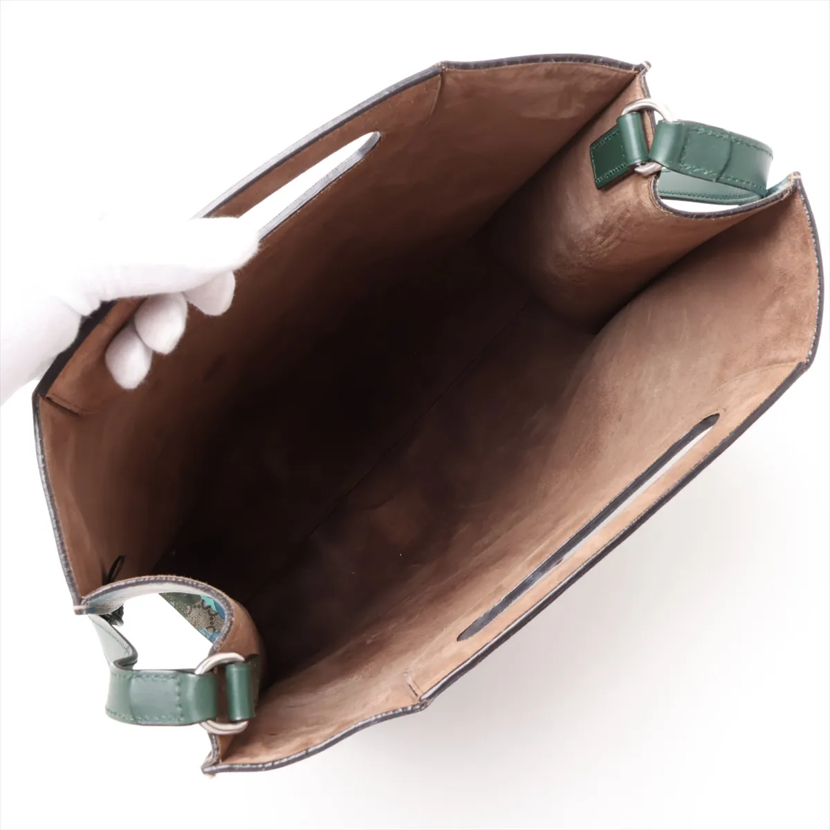 GG Blooms 414476 PVC x Leather 2-Way Handbag Beige x Blue — view 8