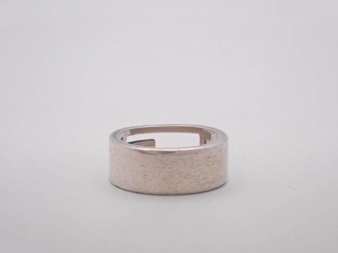 Branded G Ring, 925 Stud Metal, 6.97g, Stamped 13, Actual Size #12 — view 2