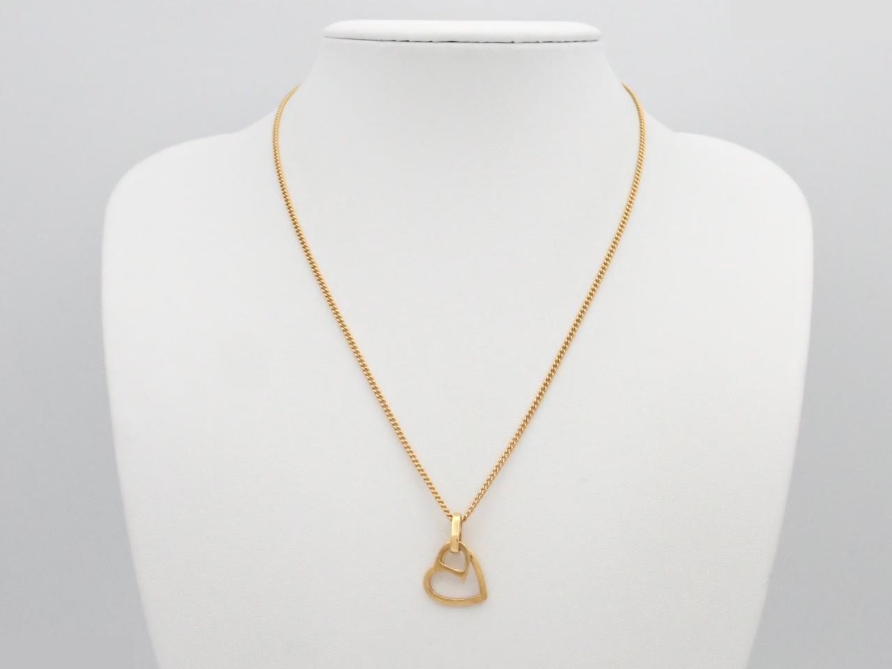 necklace, heart design, chain approximately 43cm — view 3