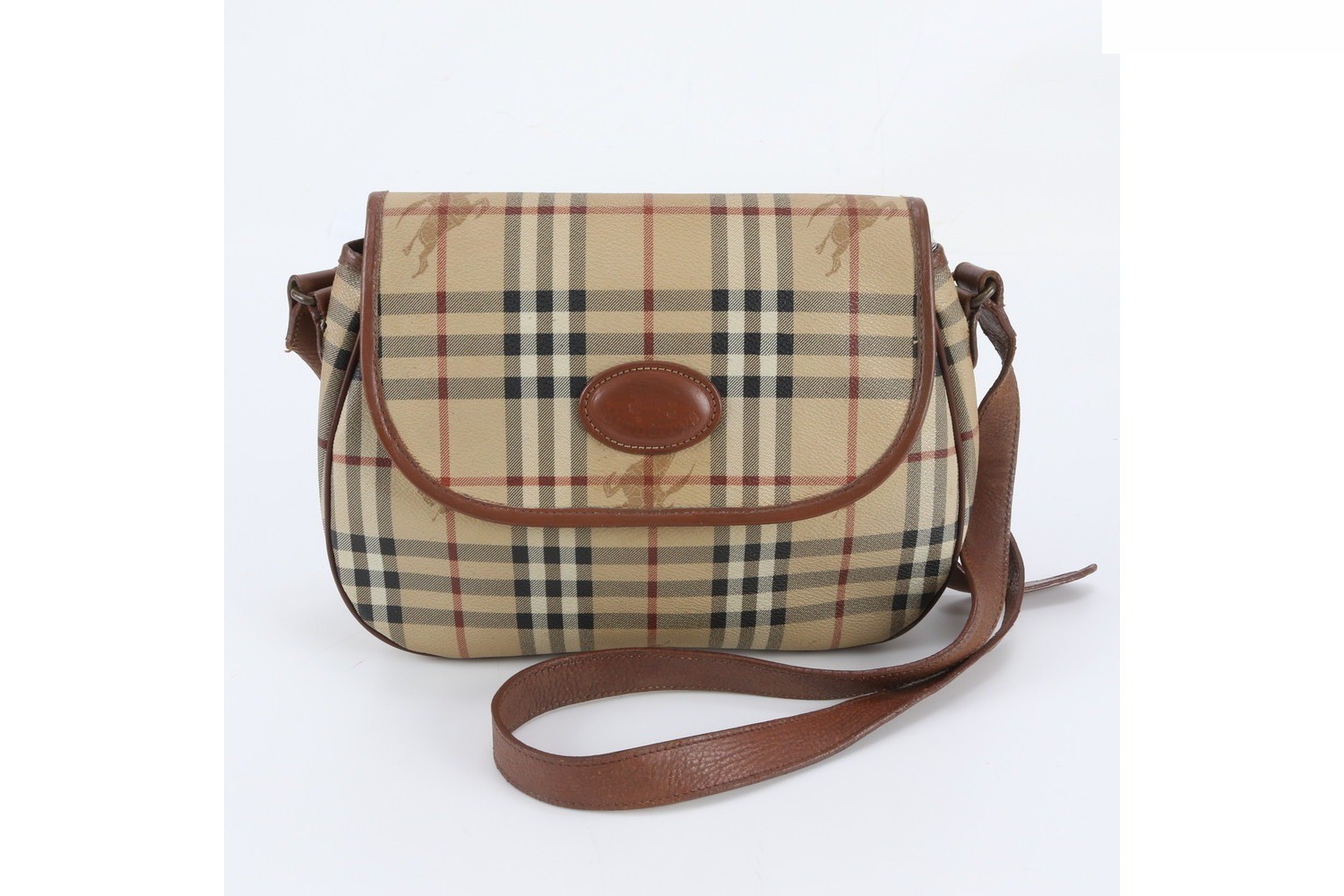 Nova Check Leather Shoulder Bag