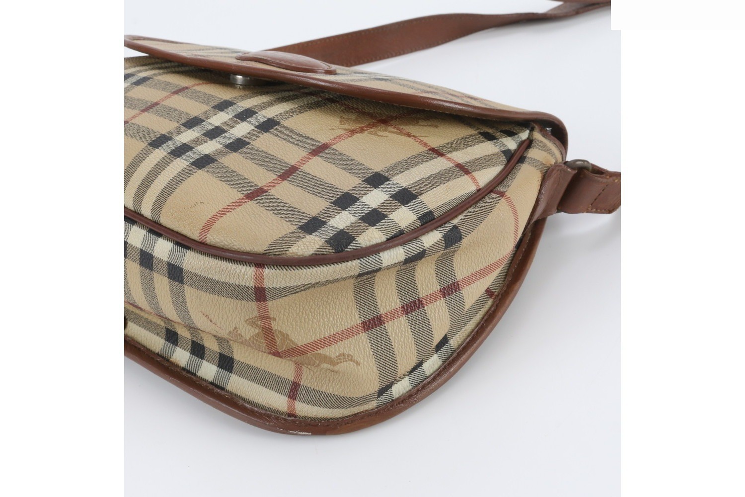 Nova Check Leather Shoulder Bag — view 4