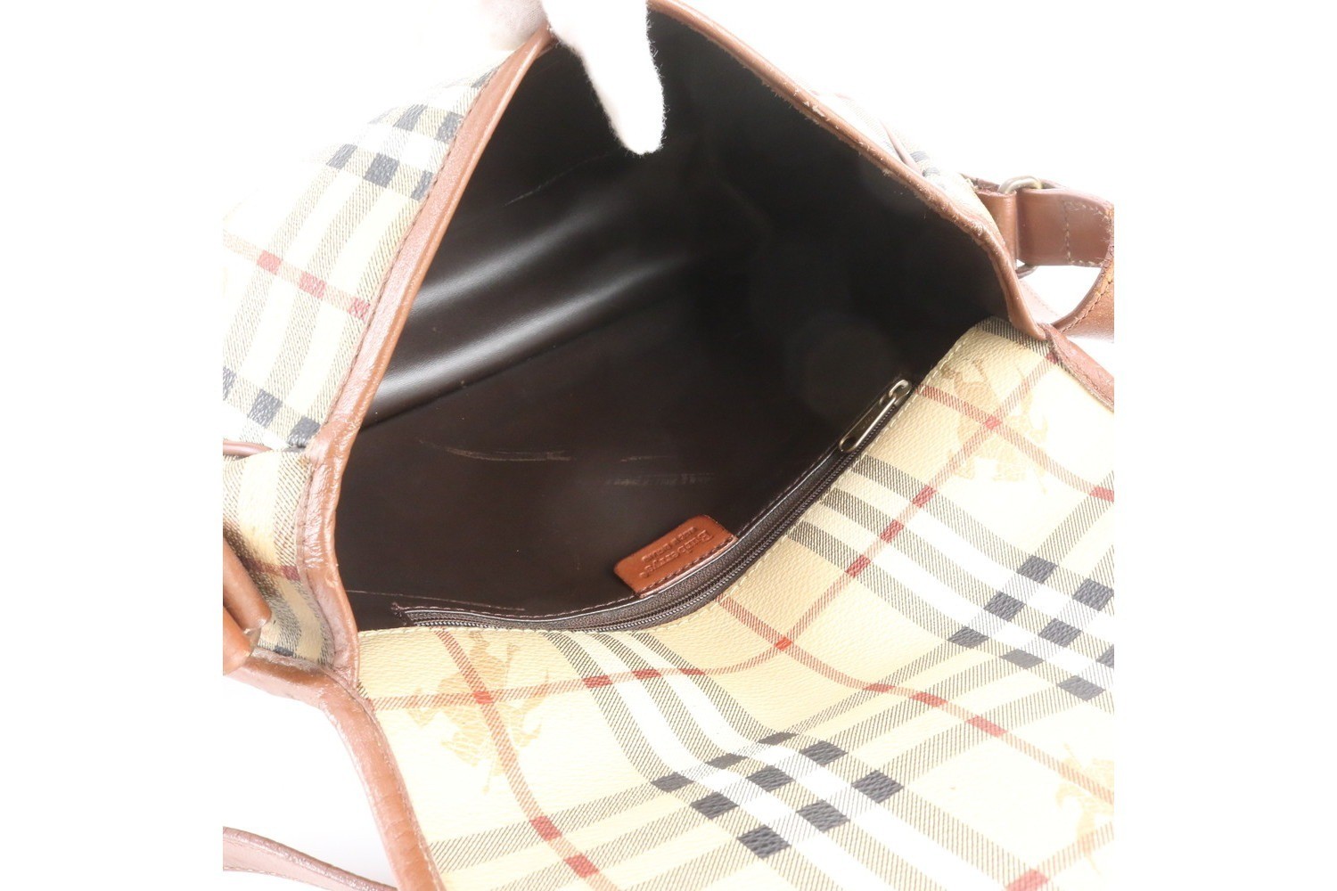 Nova Check Leather Shoulder Bag — view 7