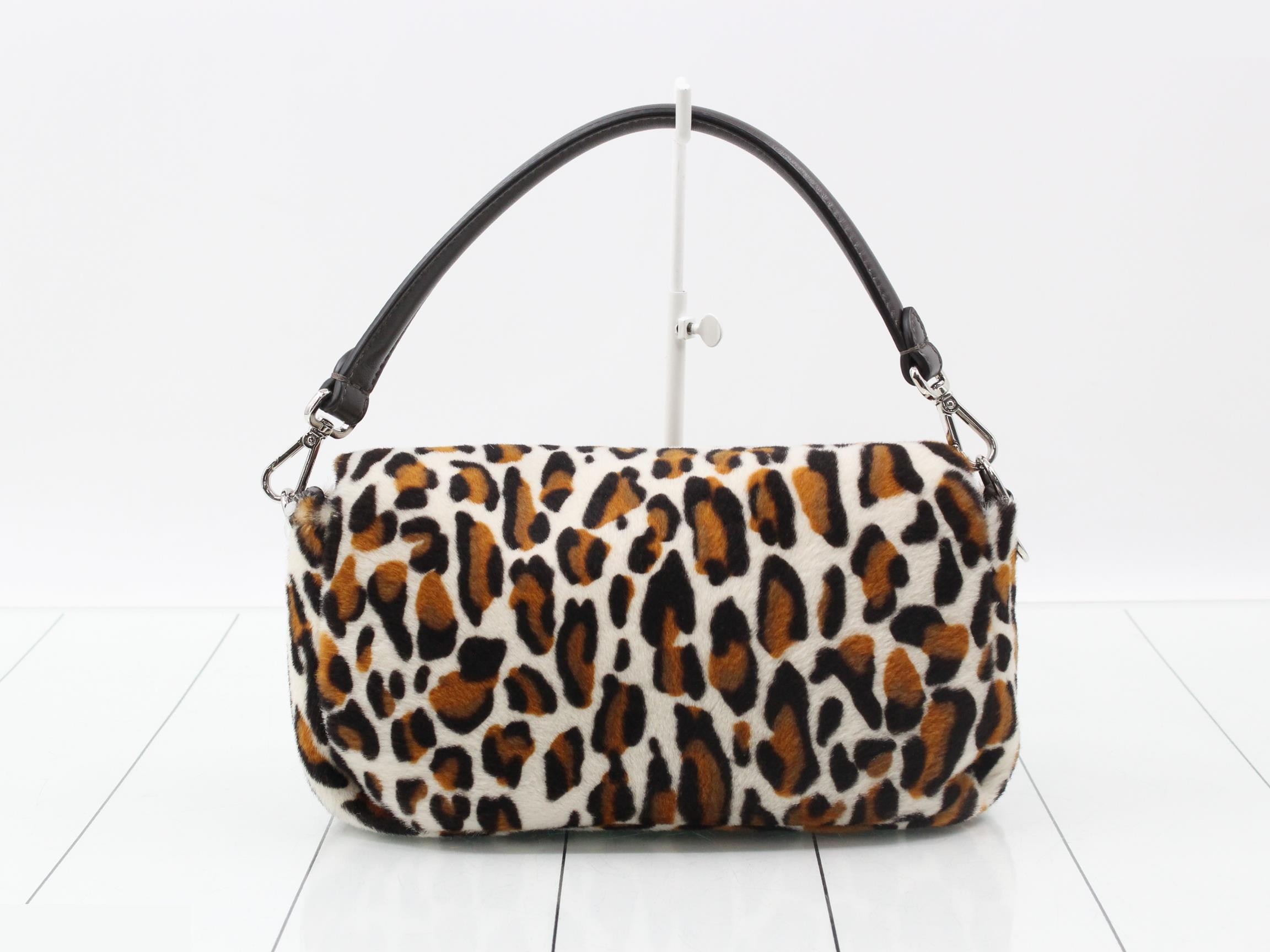 Leopard print bucket 2-way calfskin Zucca shoulder bag, unused. — view 2