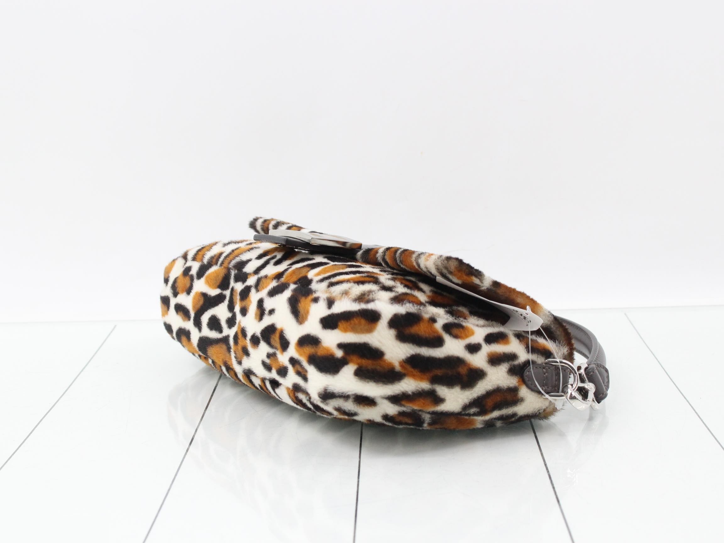Leopard print bucket 2-way calfskin Zucca shoulder bag, unused. — view 6