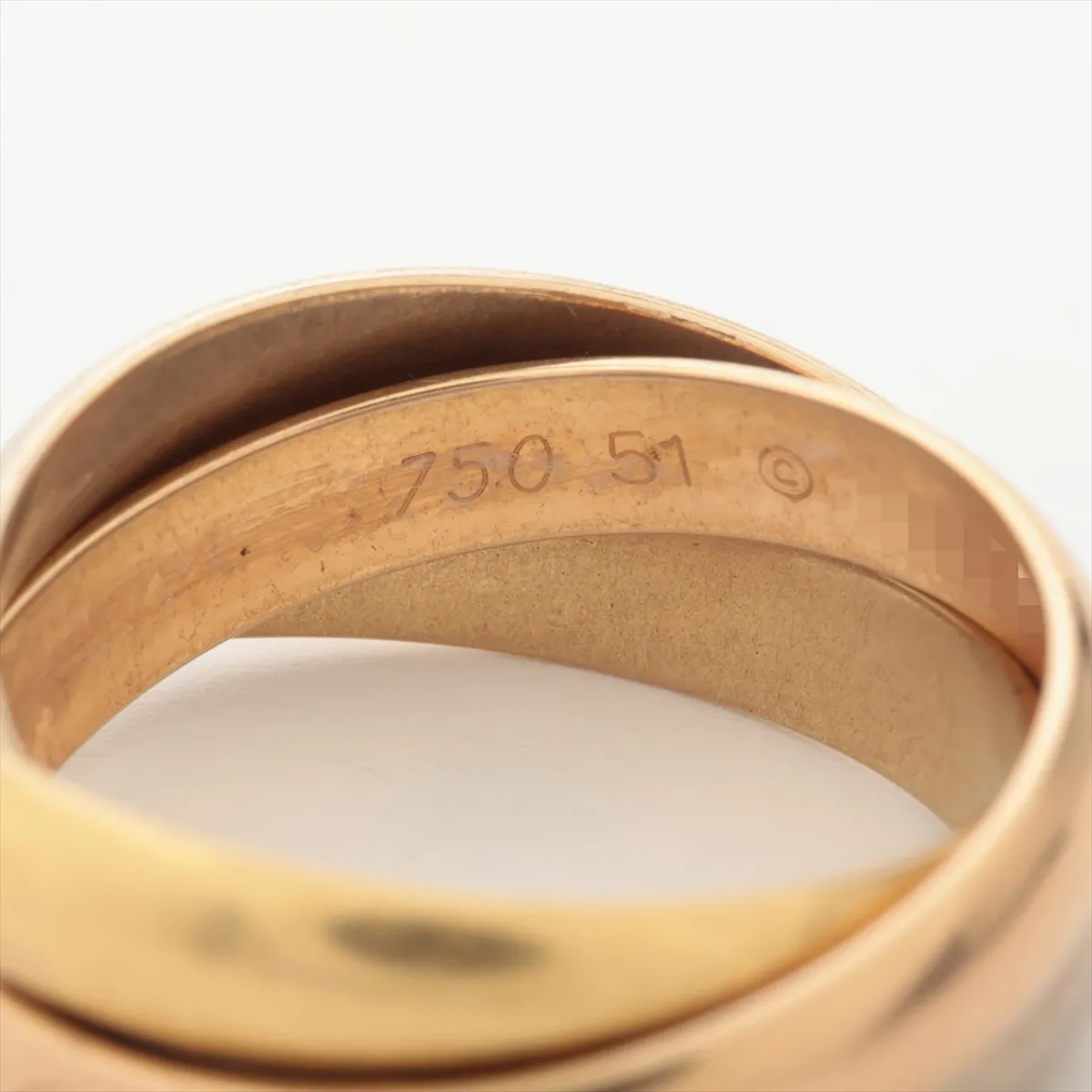 Trinity Ring 750 (Yellow Gold x Pink Gold x White Gold) 8.0g Size 51 HZ8438 — view 3