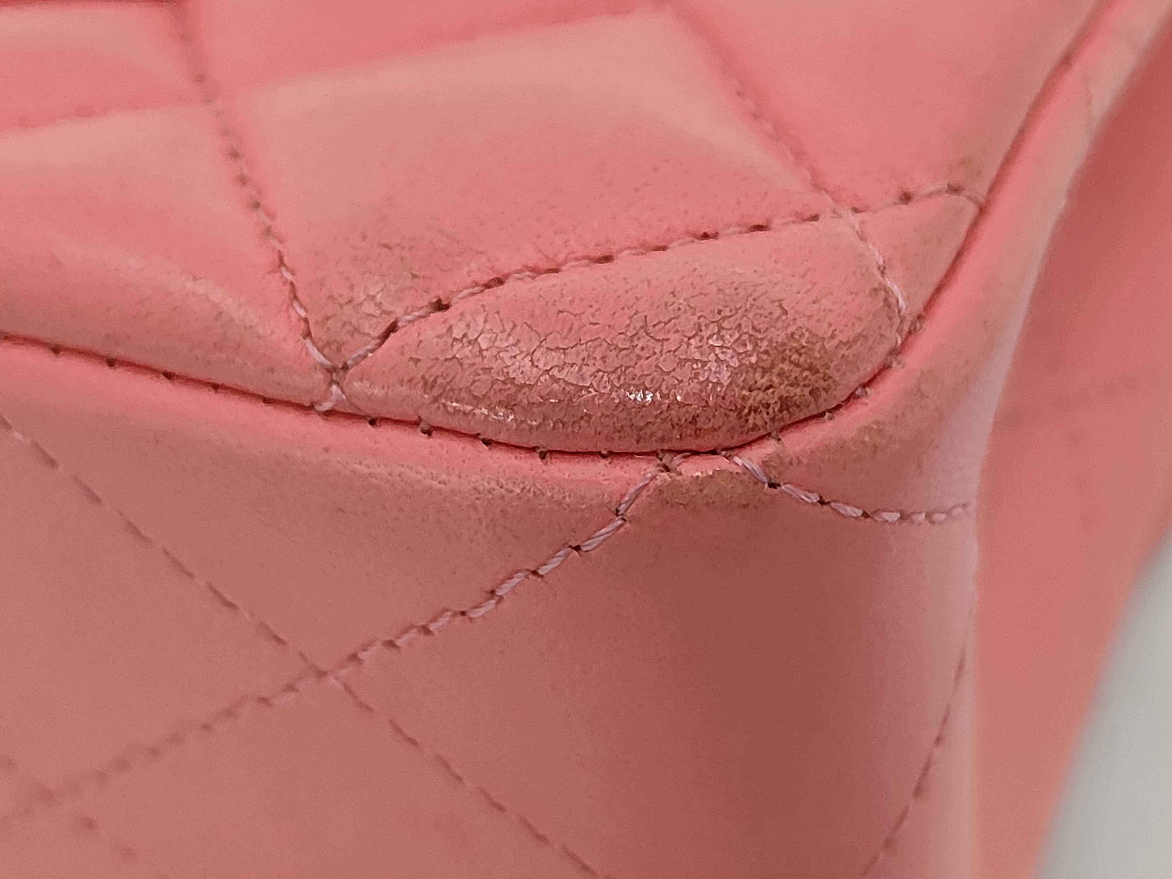 Matelassé 30s series, double flap, size 23, pink, with original seal, gold hardware, shoulder bag. — view 5
