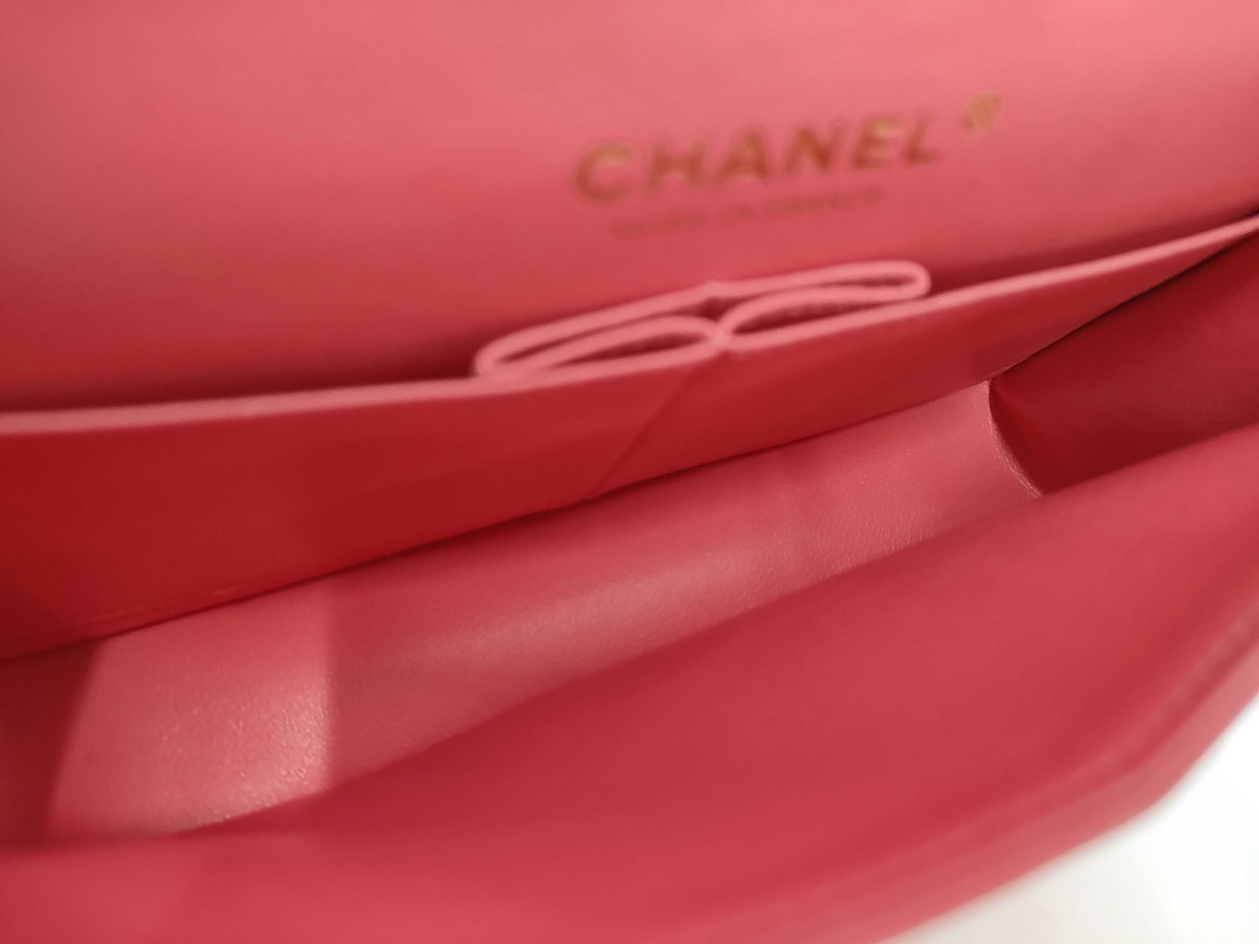 Matelassé 30s series, double flap, size 23, pink, with original seal, gold hardware, shoulder bag. — view 7