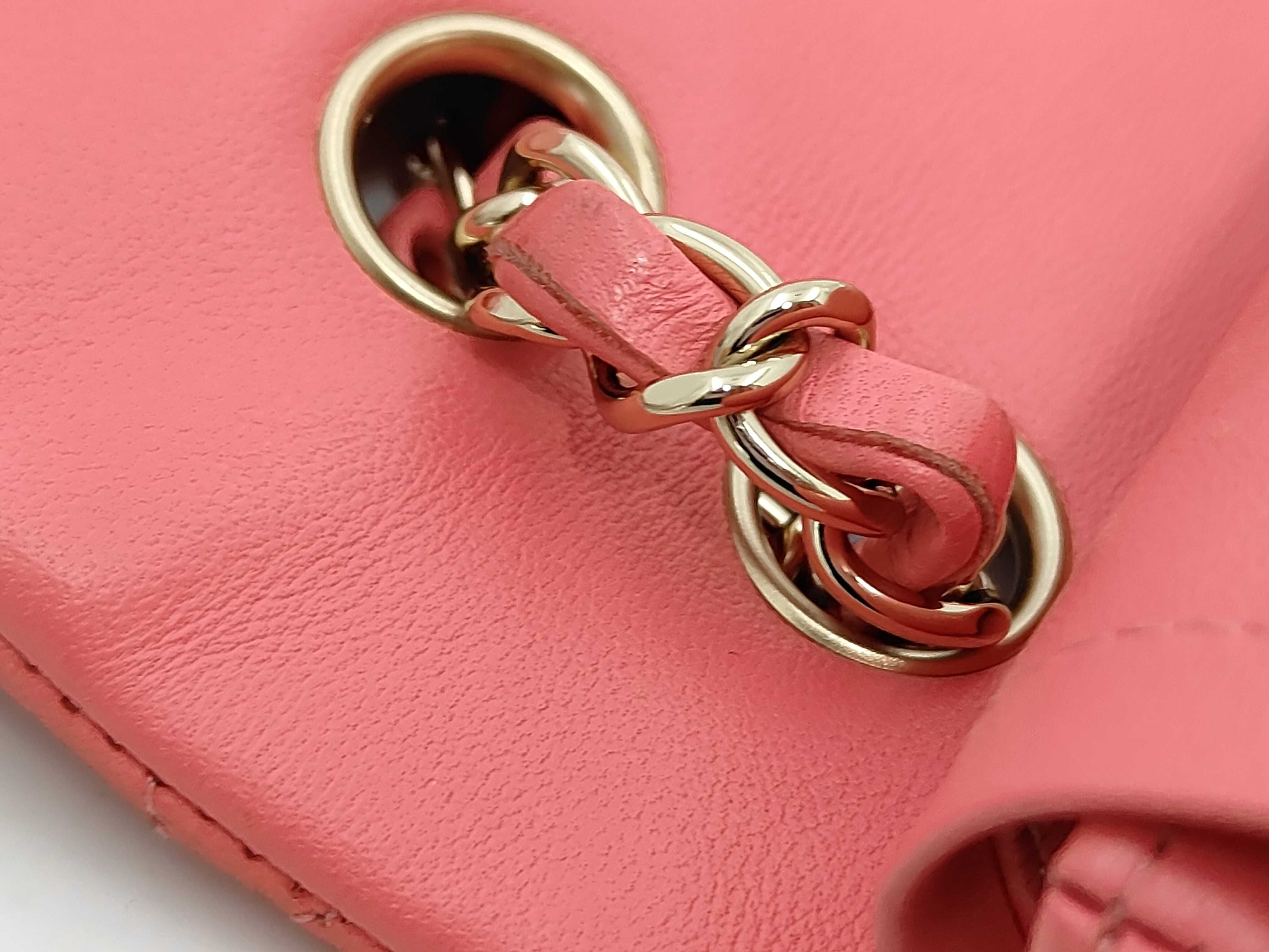 Matelassé 30s series, double flap, size 23, pink, with original seal, gold hardware, shoulder bag. — view 8