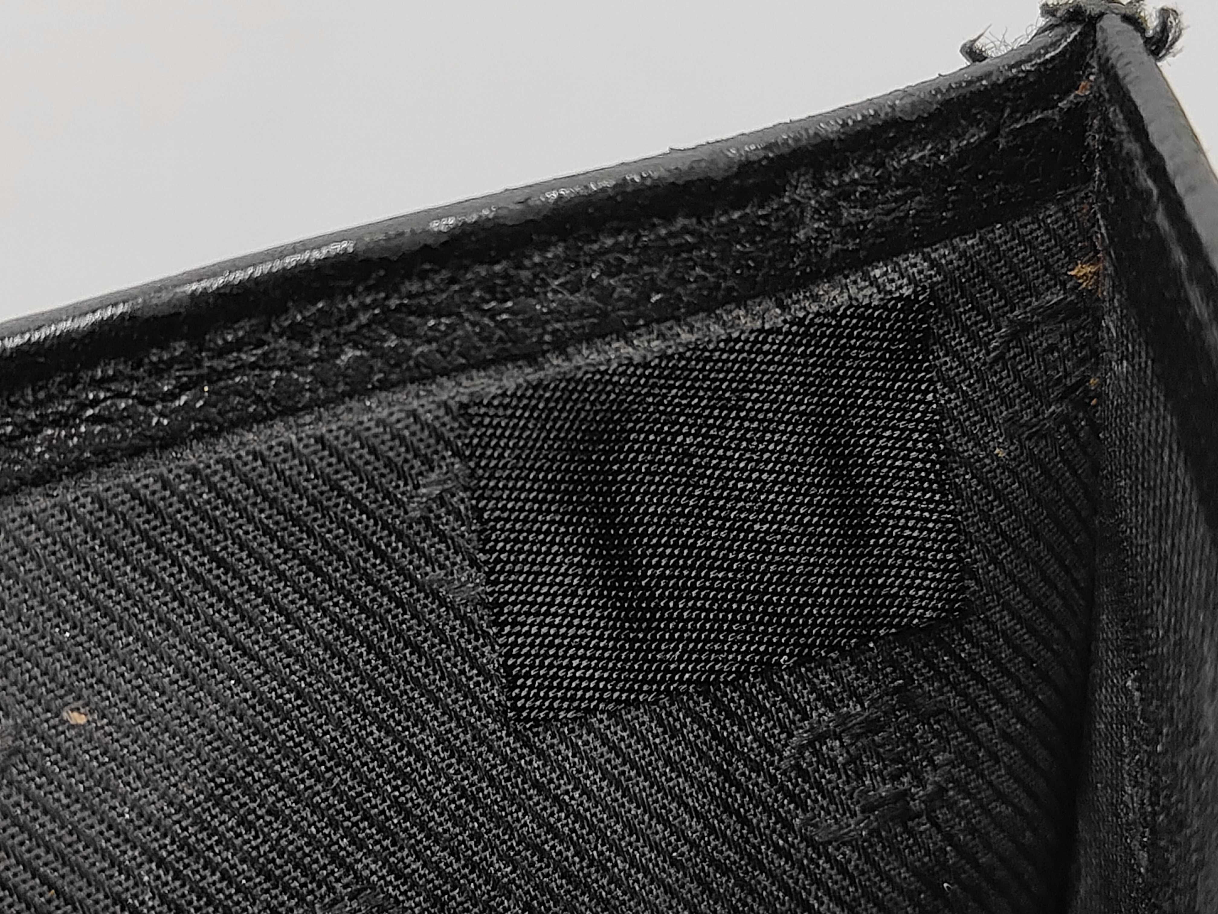 Double Snap Closure Coco Mark Compact Wallet, Black, No Serial Number Sticker — view 8