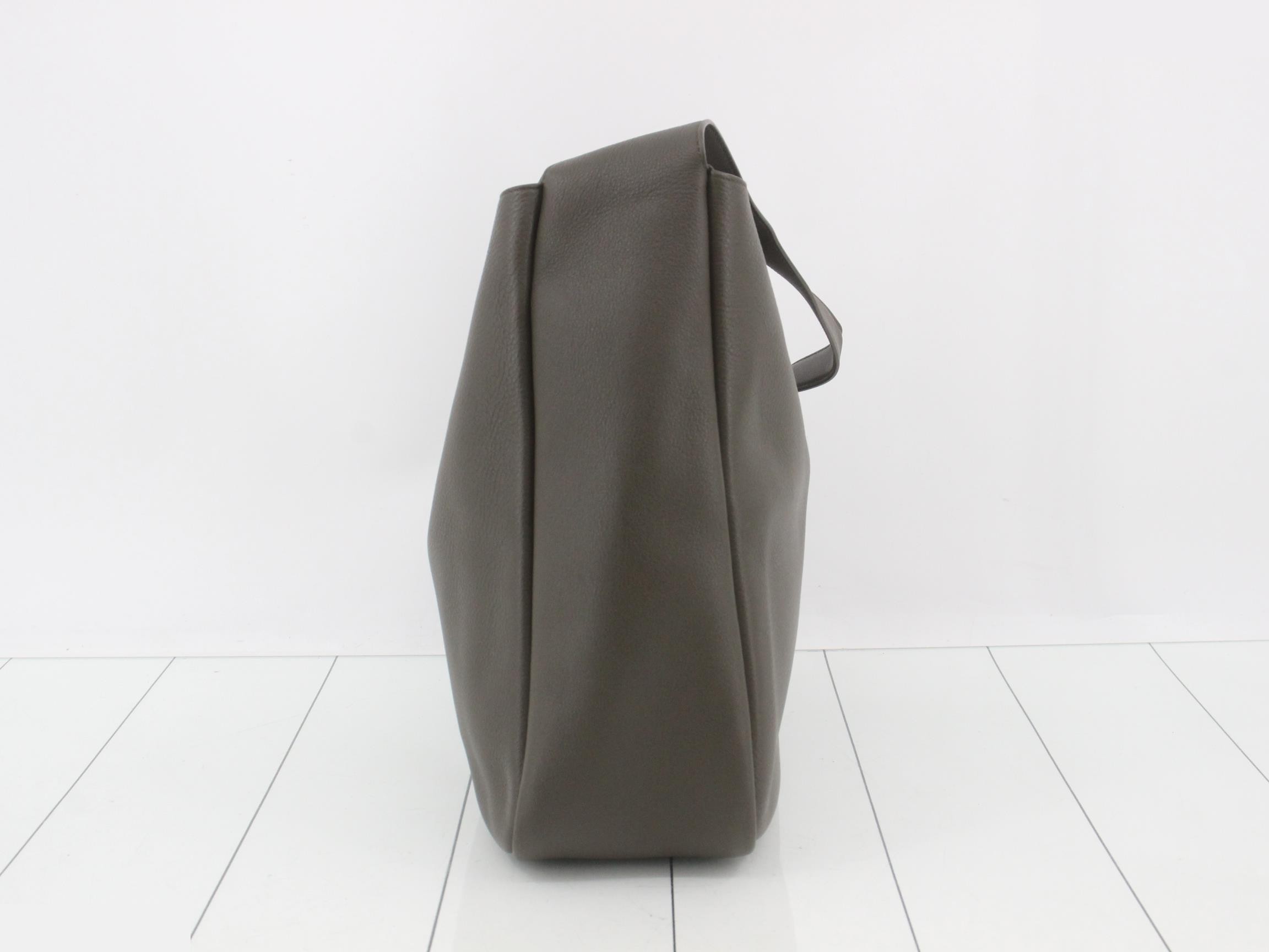 Leather Semi-Shoulder Bag with Logo Hardware — view 3