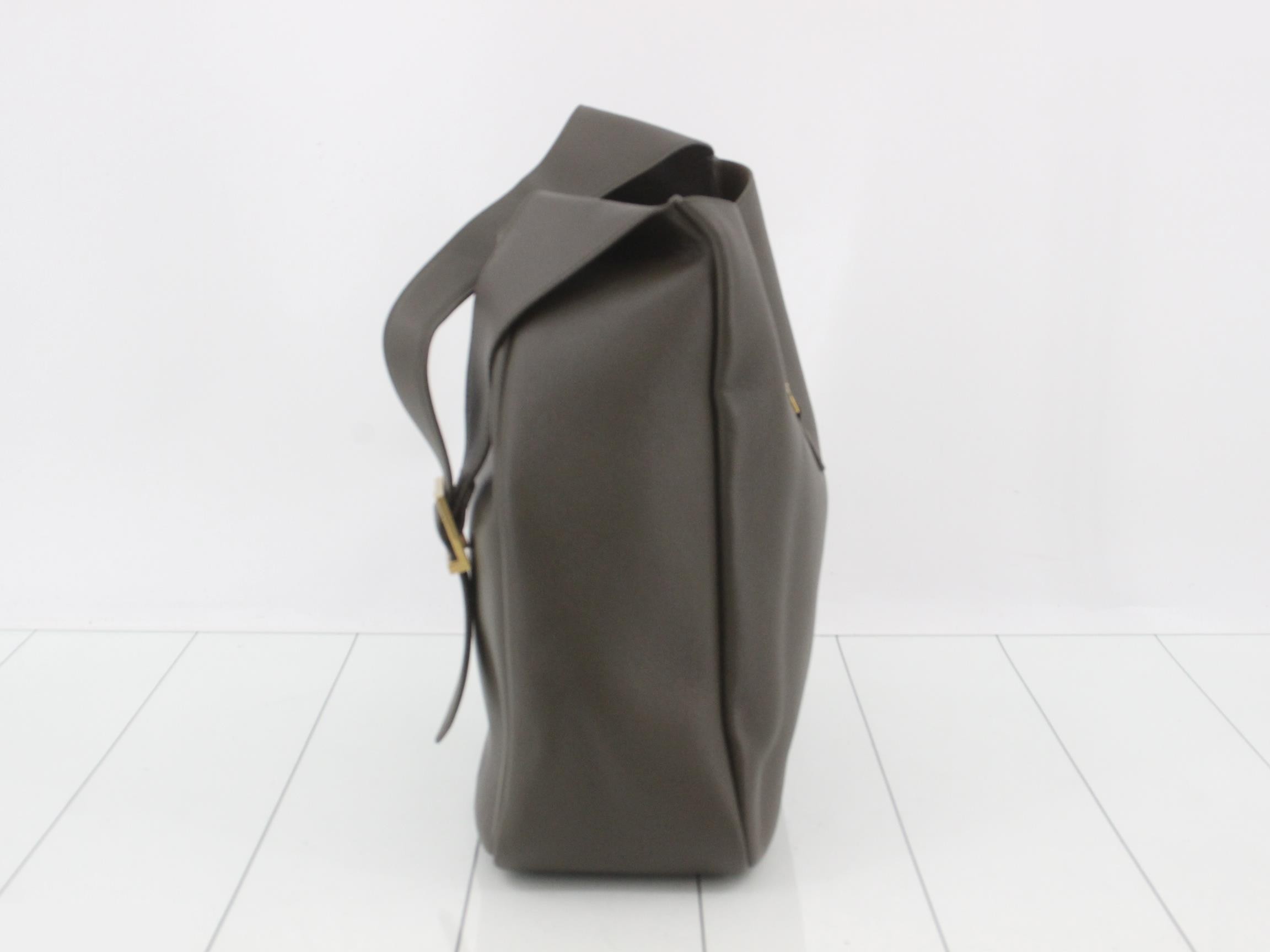 Leather Semi-Shoulder Bag with Logo Hardware — view 4