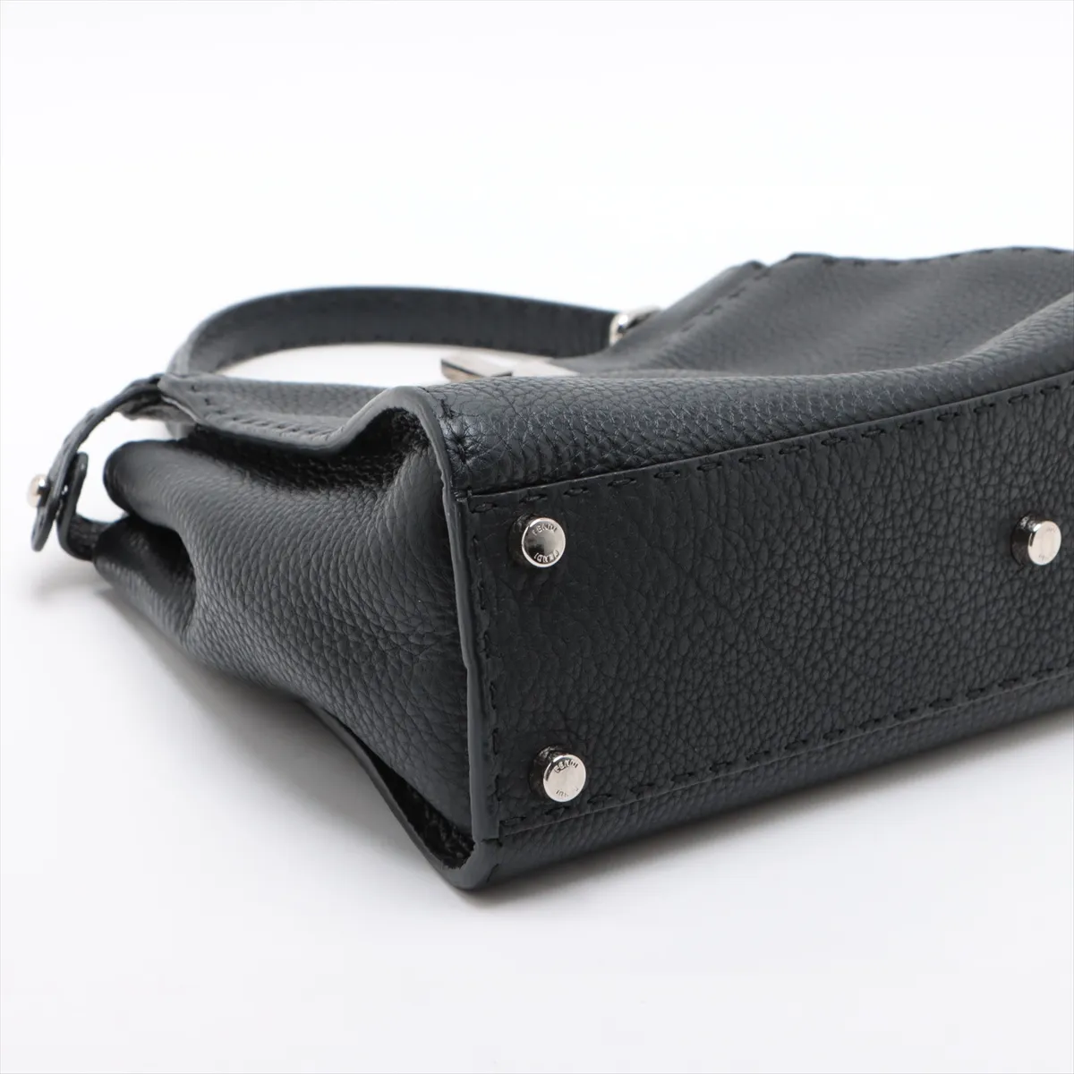 Peekaboo Regular Selleria Leather 2-Way Handbag, Black 8BN290 — view 4