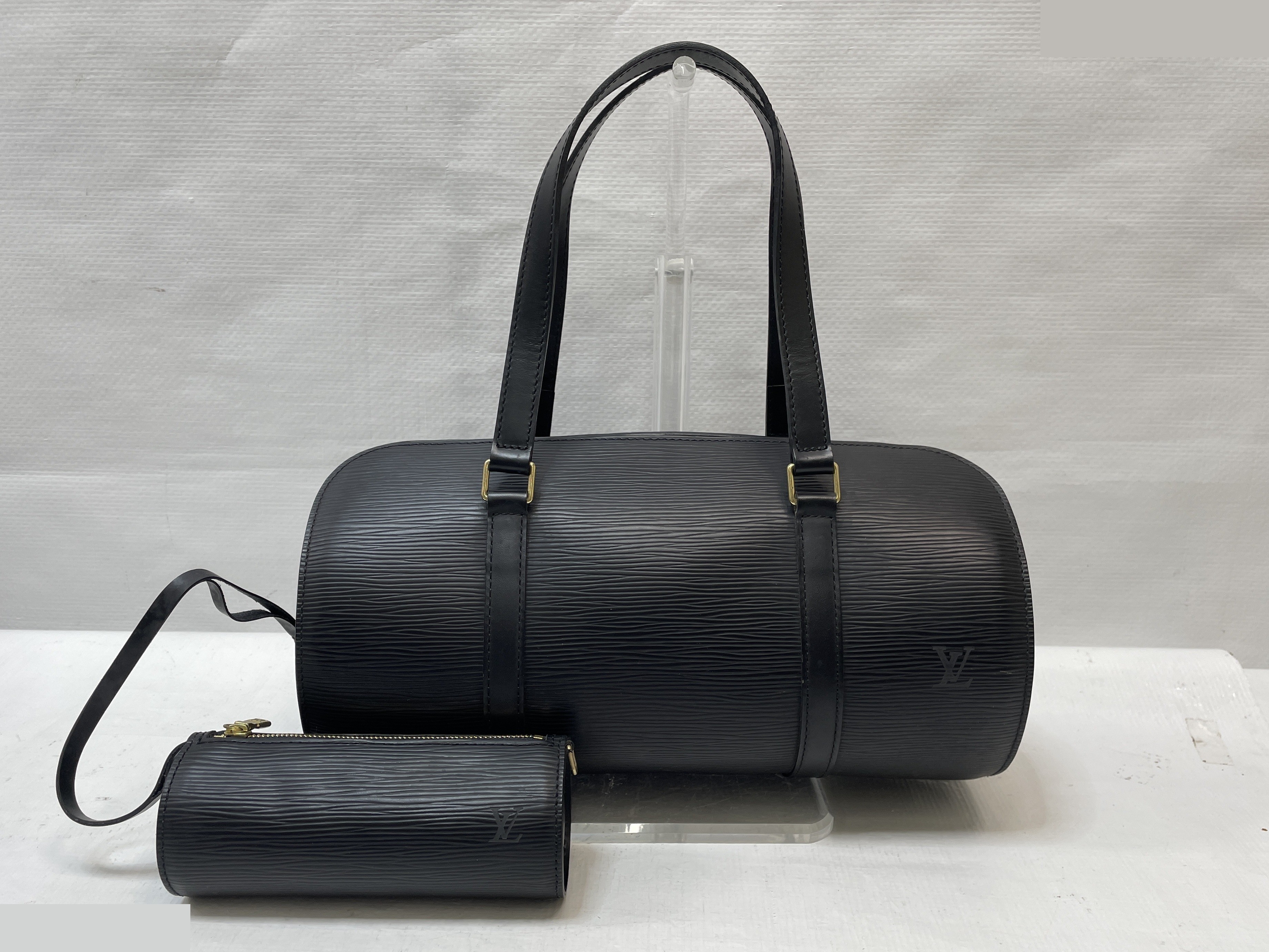 Epi Soufflot Handbag, Black, Gold Hardware