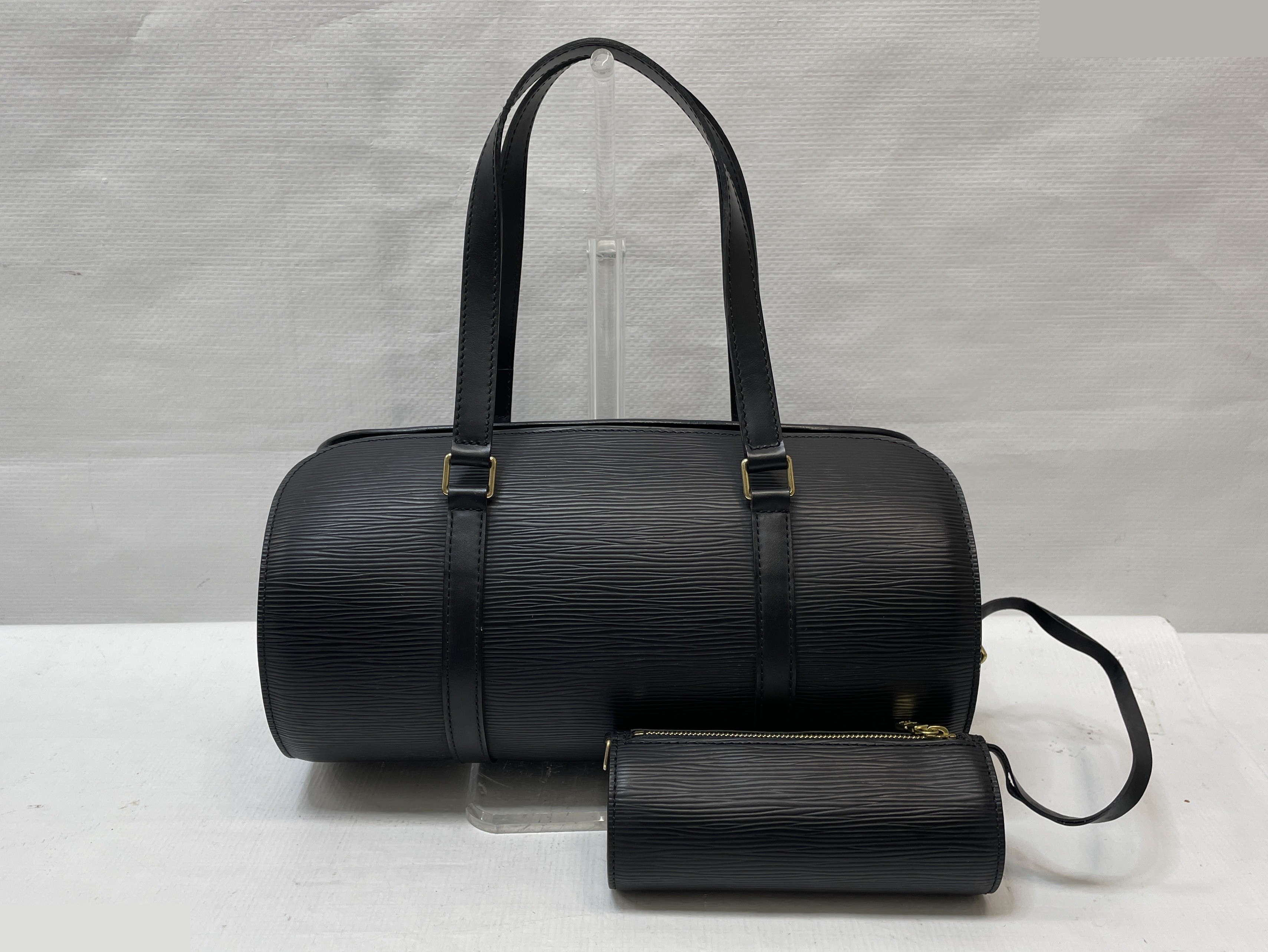 Epi Soufflot Handbag, Black, Gold Hardware — view 2