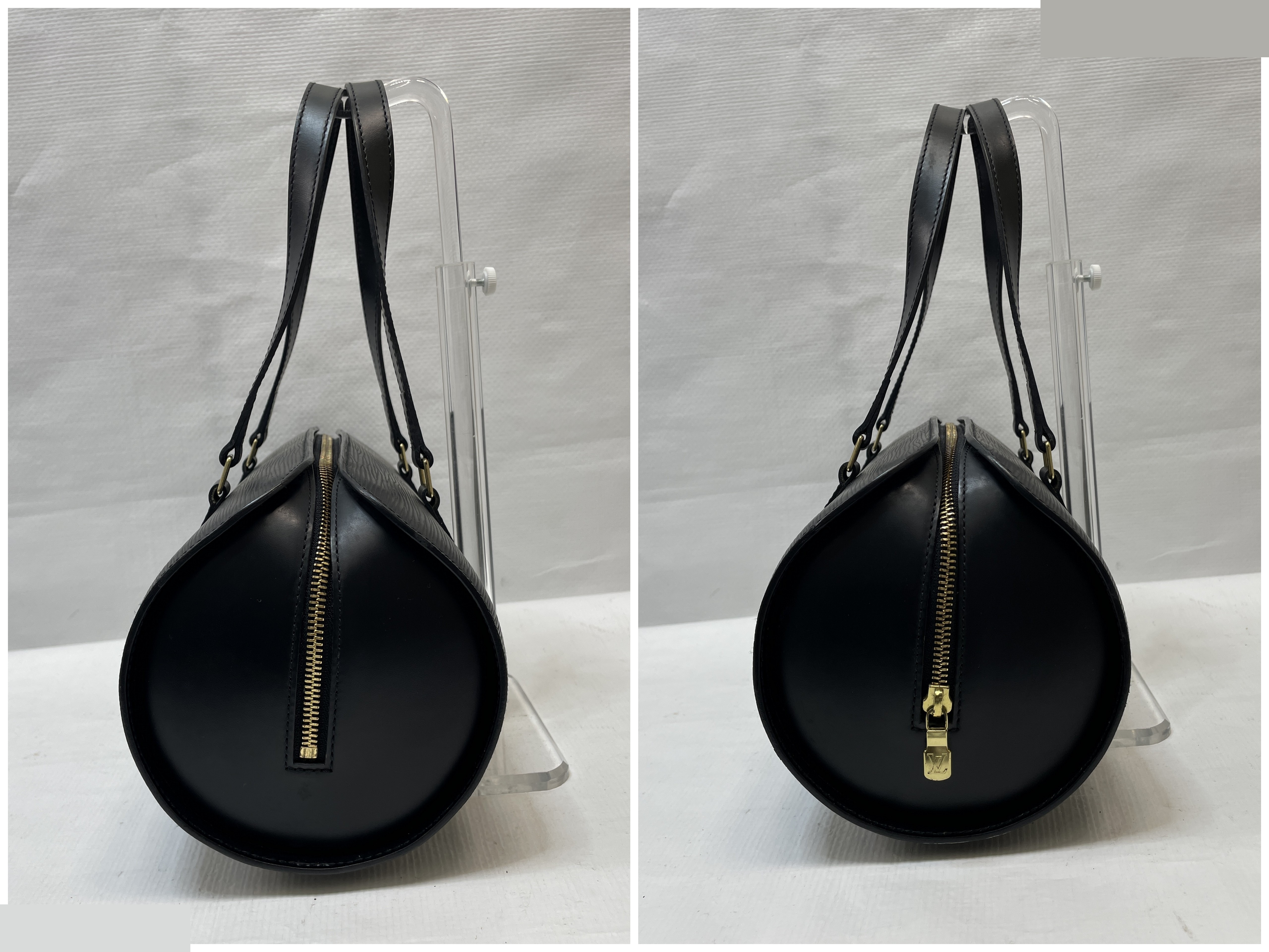 Epi Soufflot Handbag, Black, Gold Hardware — view 3