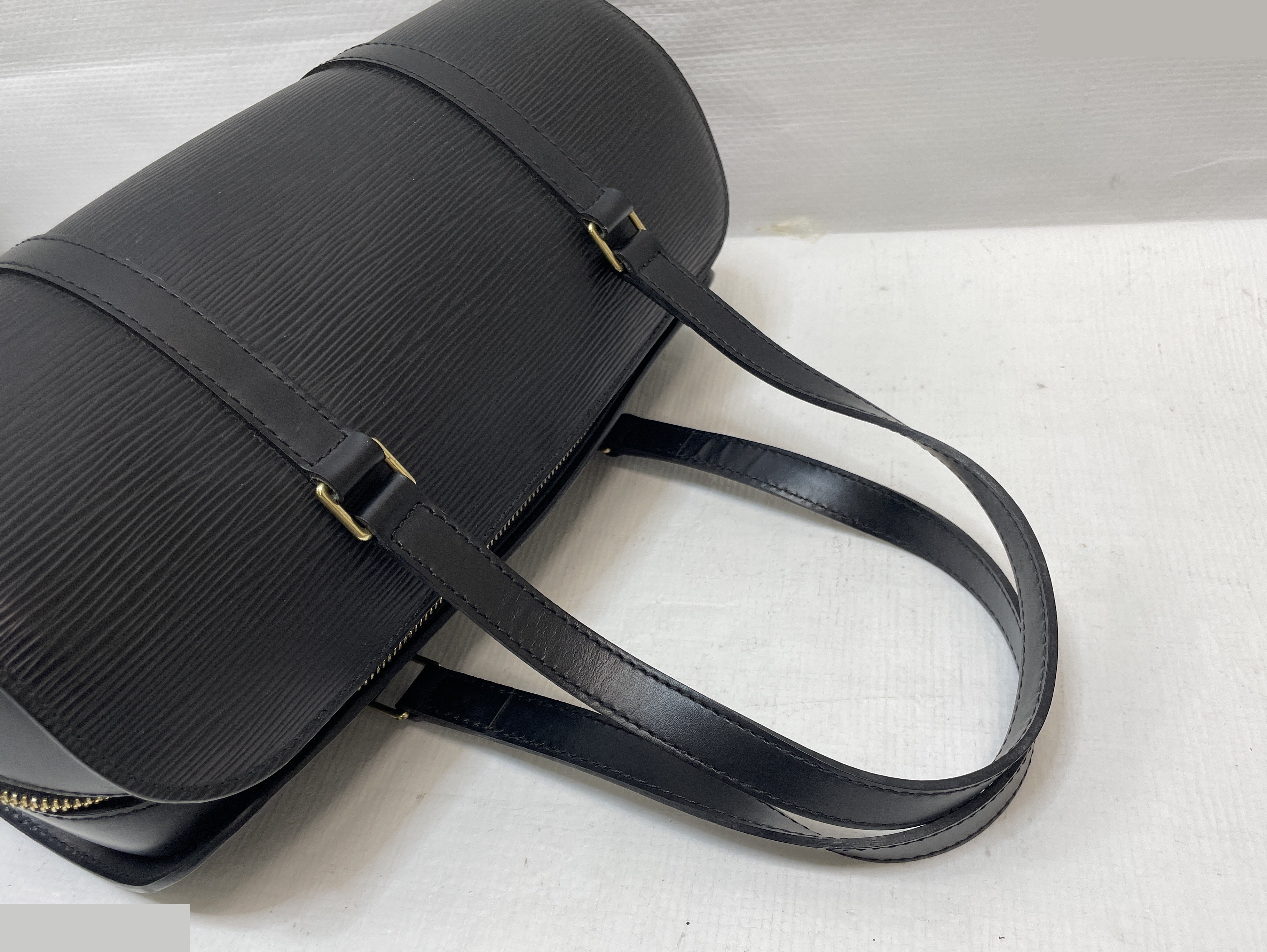 Epi Soufflot Handbag, Black, Gold Hardware — view 7