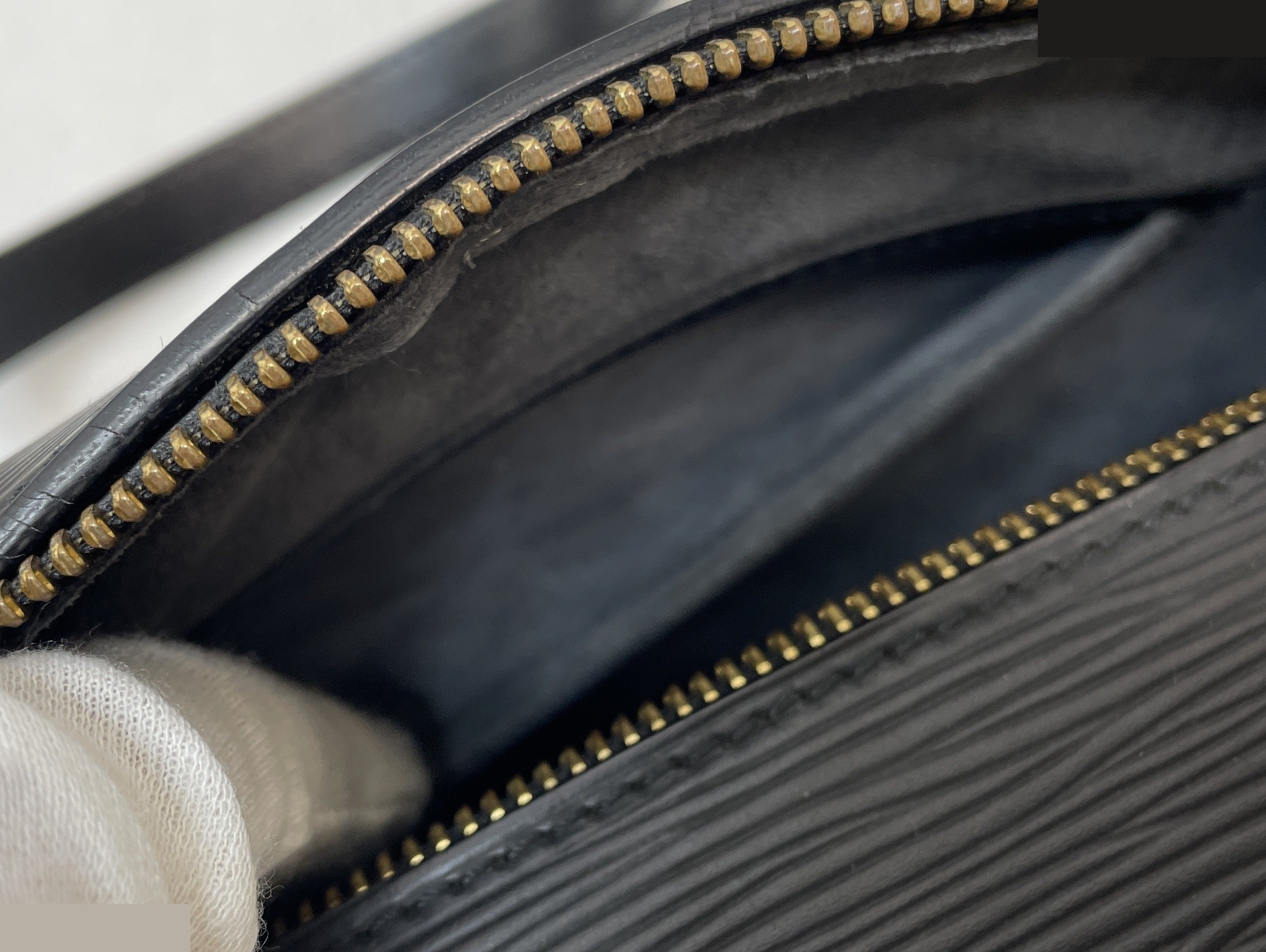 Epi Soufflot Handbag, Black, Gold Hardware — view 9