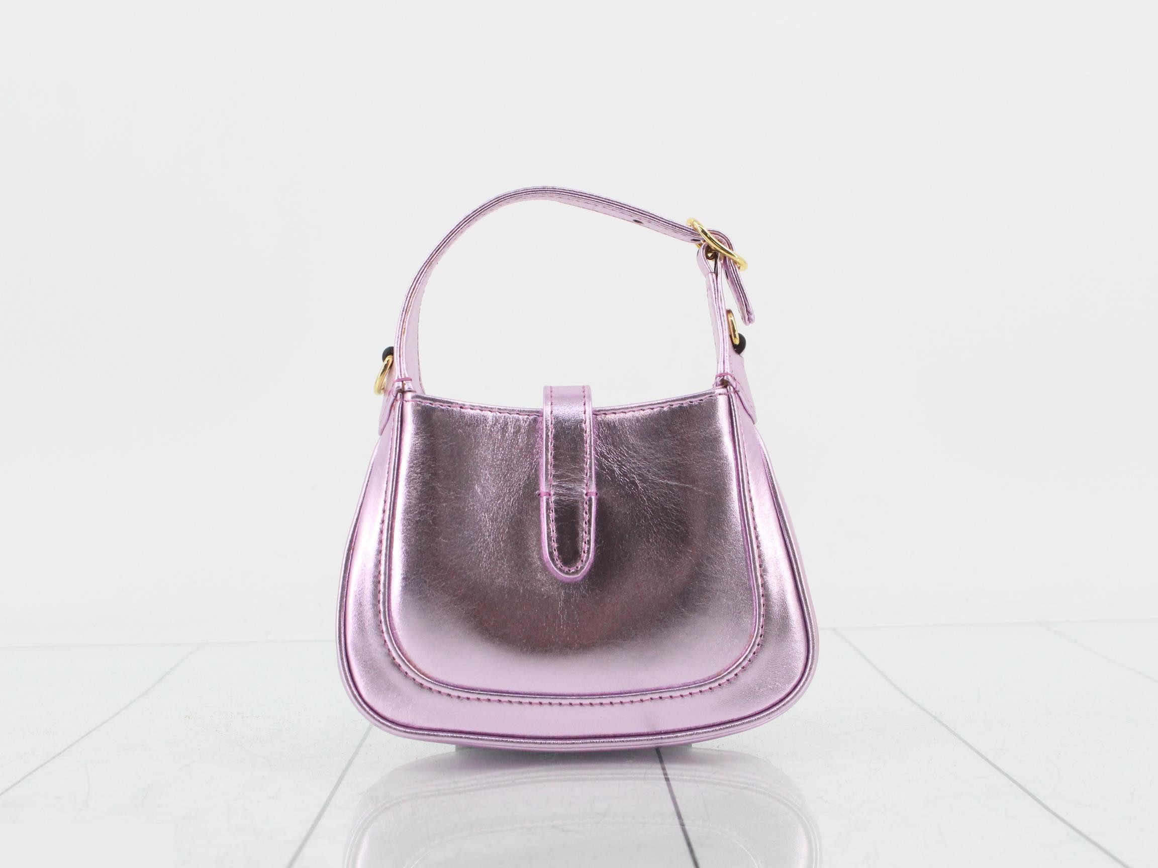 Jackie 1961 Super Mini Bag, Leather, 2-Way, Purple — view 2