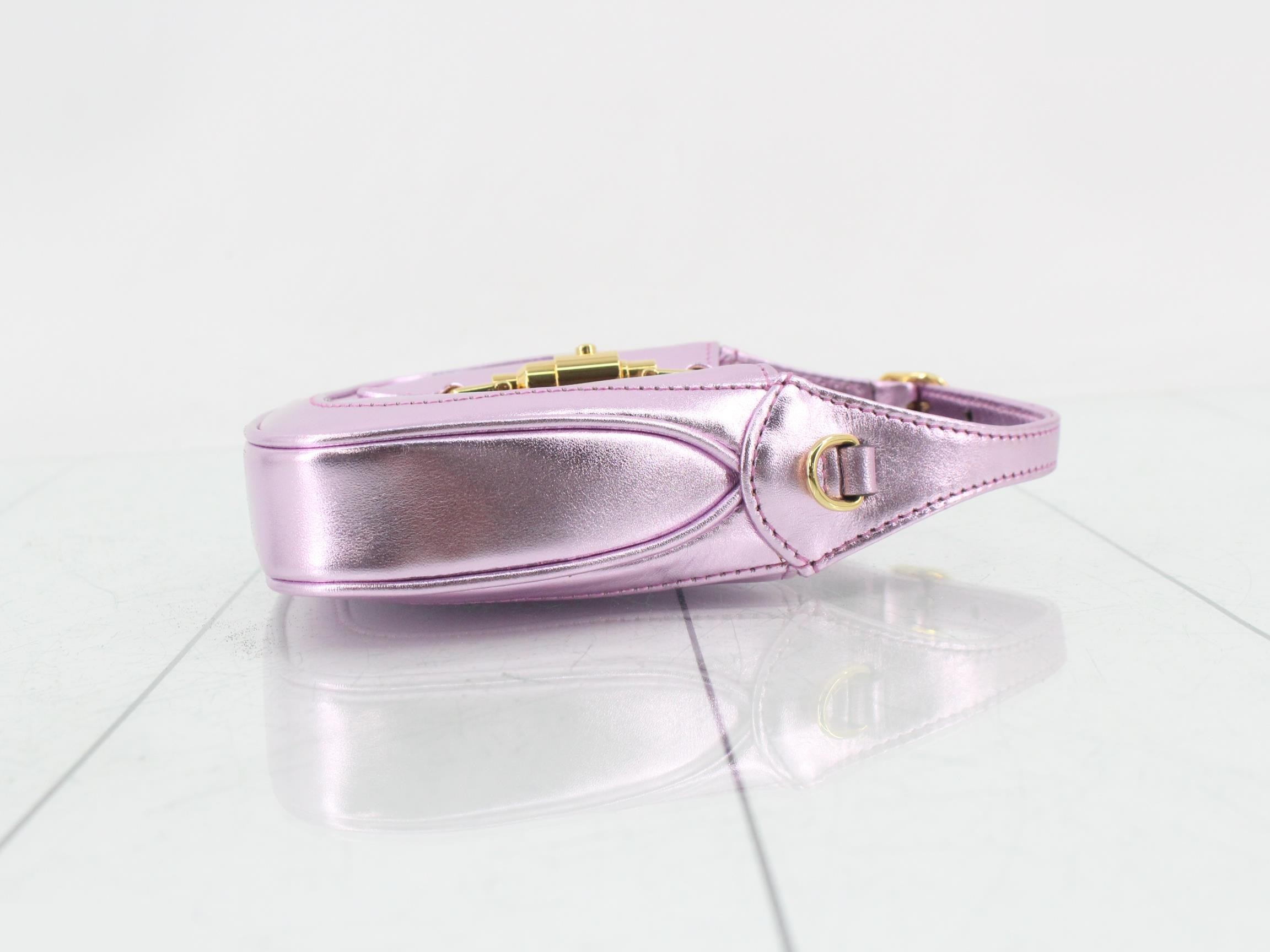 Jackie 1961 Super Mini Bag, Leather, 2-Way, Purple — view 3