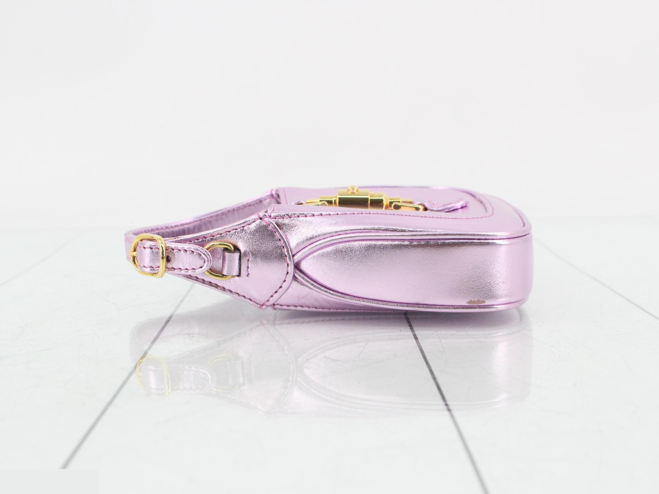 Jackie 1961 Super Mini Bag, Leather, 2-Way, Purple — view 4