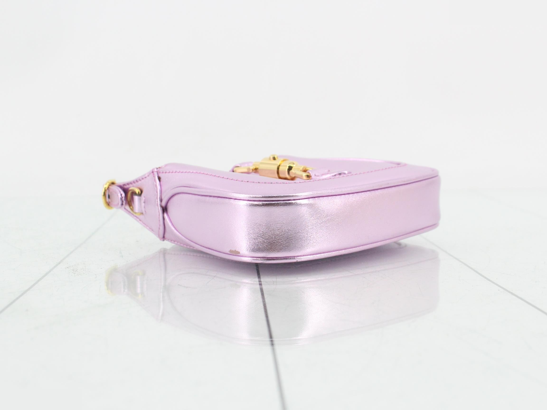 Jackie 1961 Super Mini Bag, Leather, 2-Way, Purple — view 5