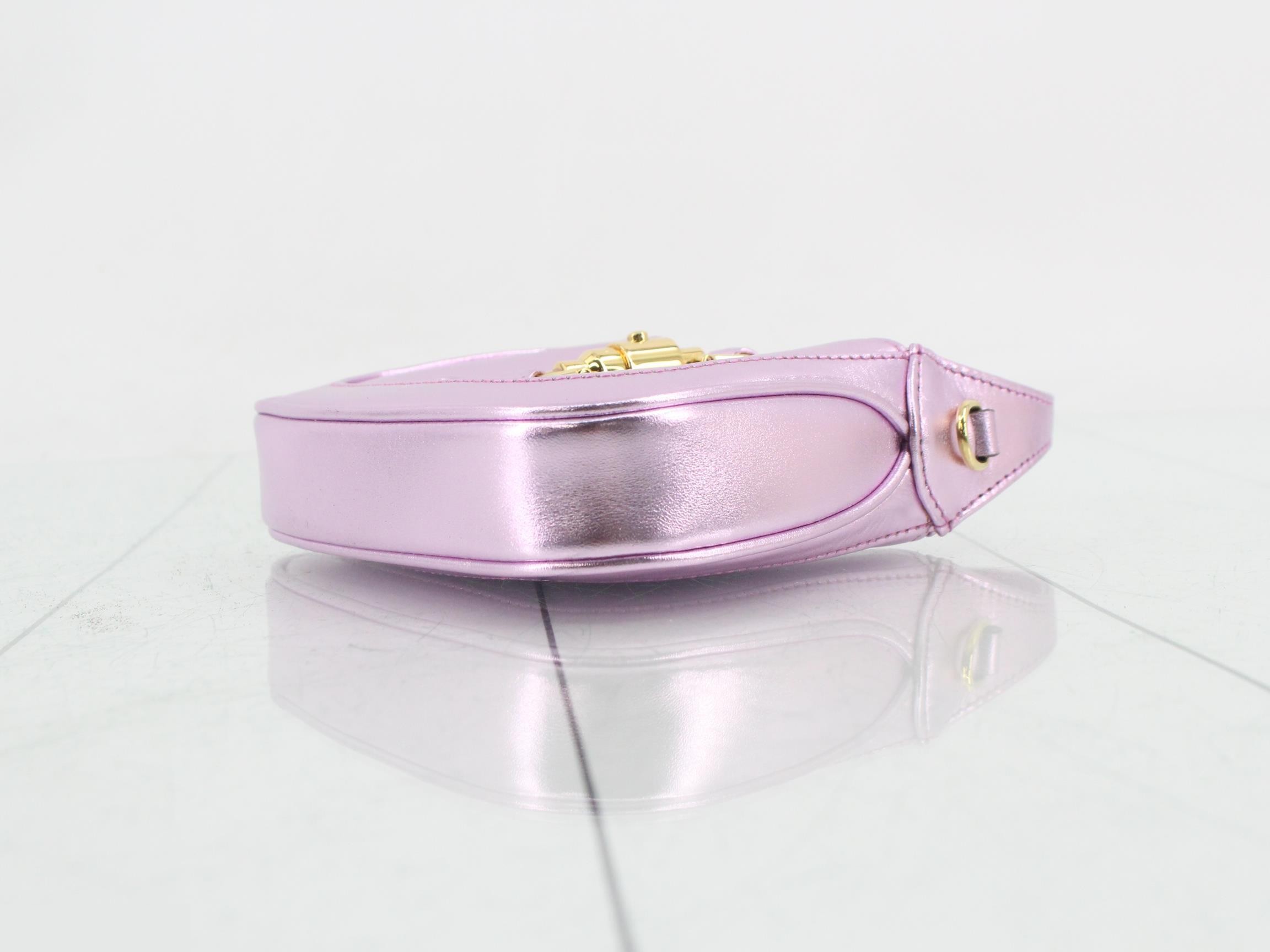 Jackie 1961 Super Mini Bag, Leather, 2-Way, Purple — view 6