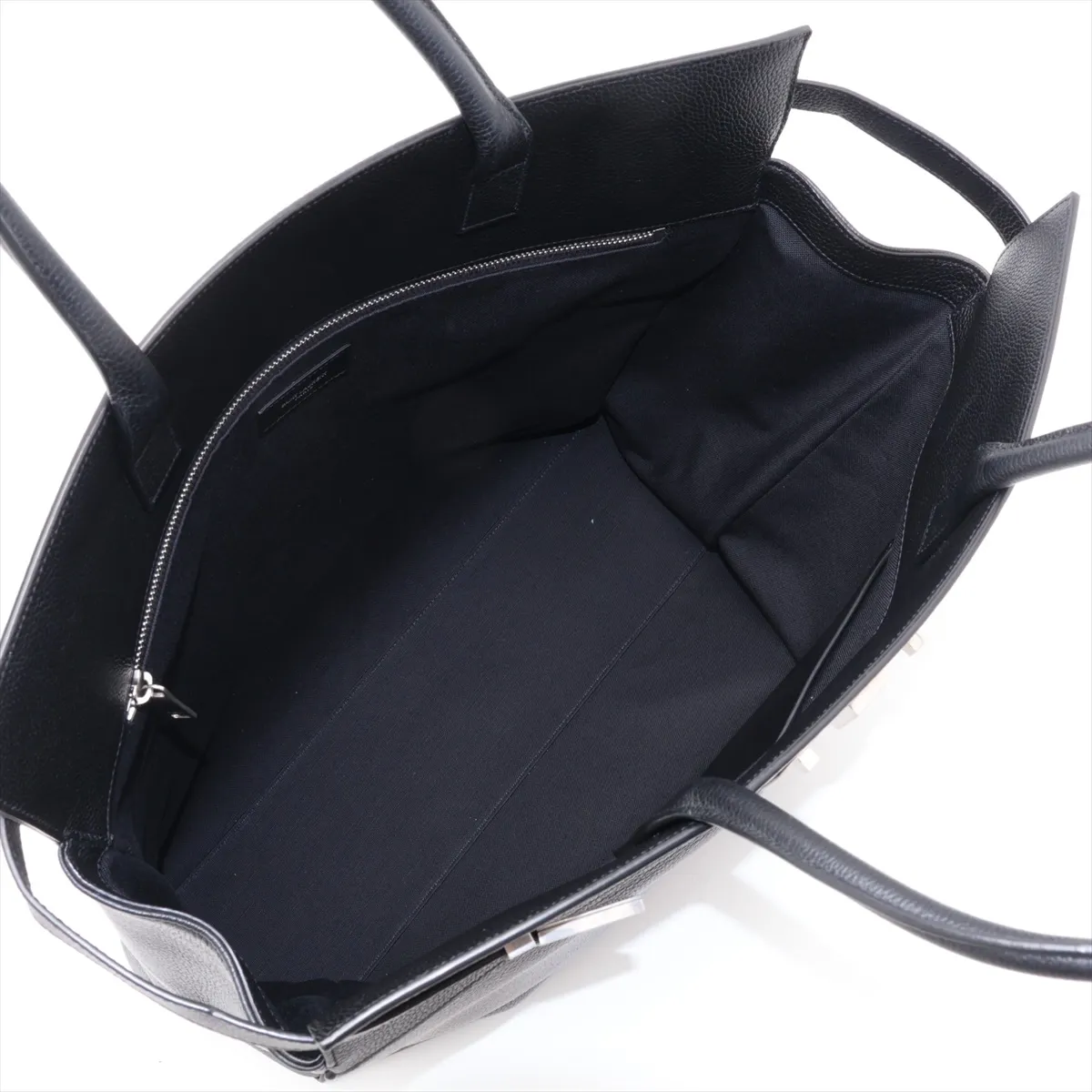 Manhattan Leather Tote Bag, Black, 757302 — view 7