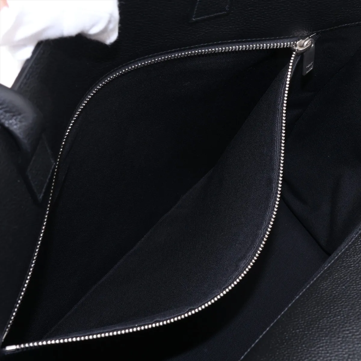 Manhattan Leather Tote Bag, Black, 757302 — view 8