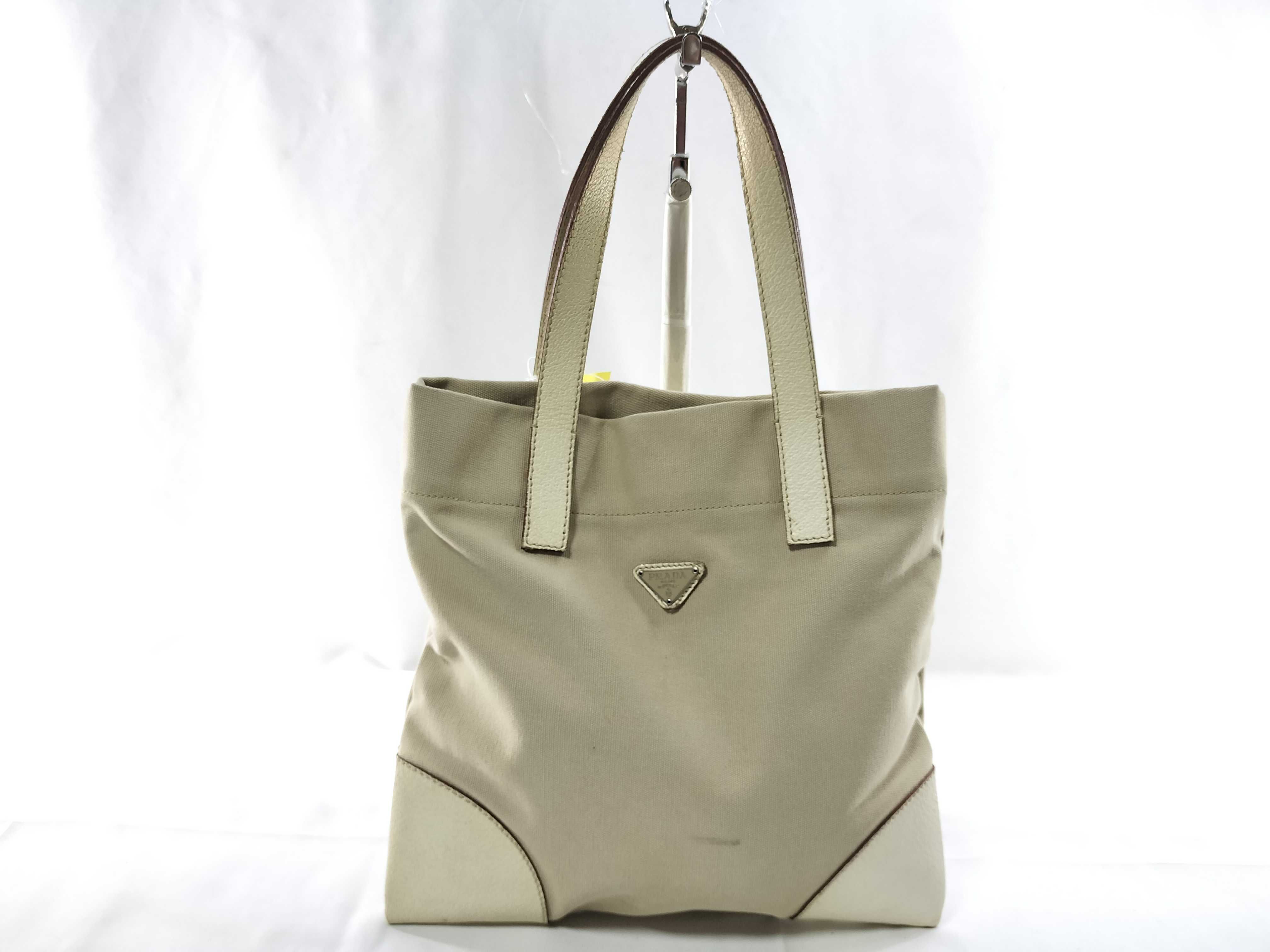 Canvas Handbag Beige Tote Bag