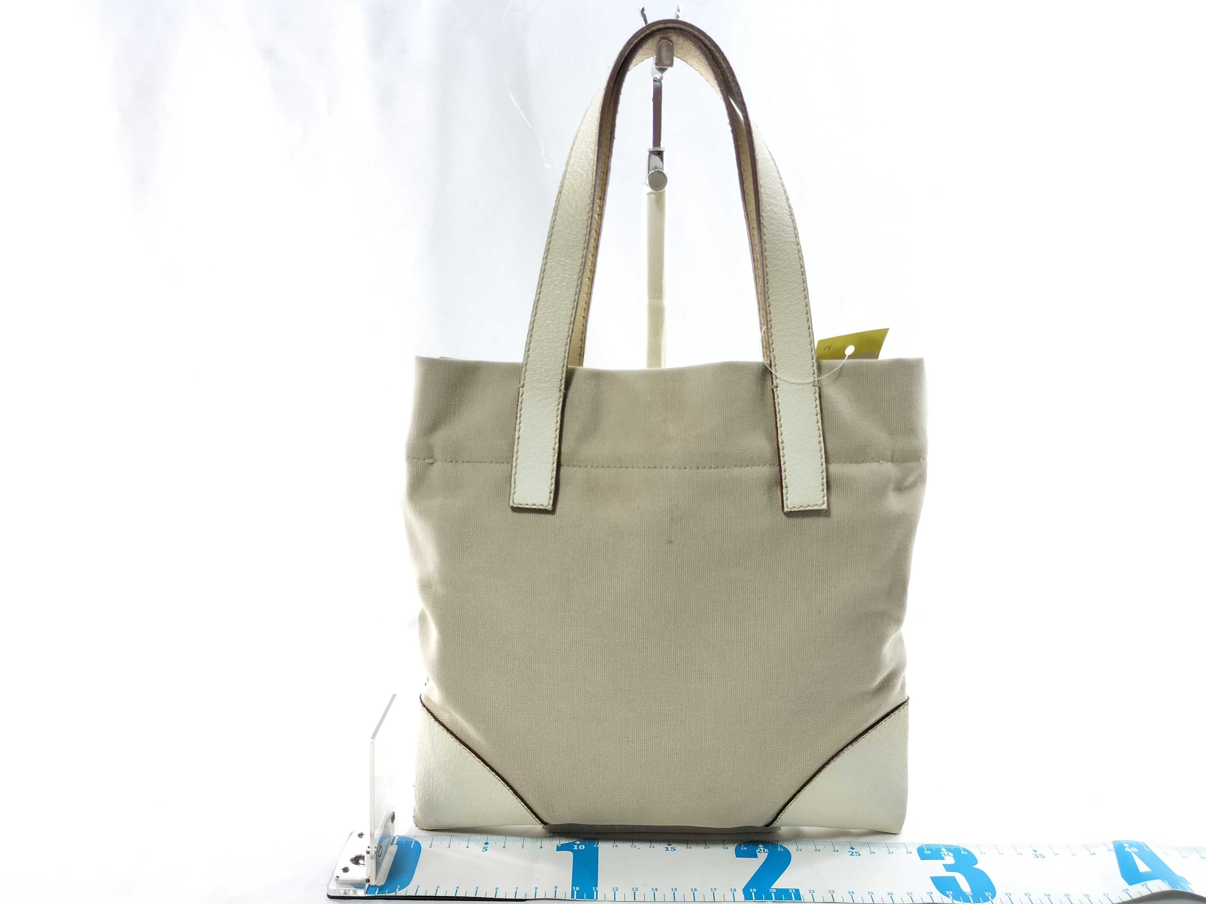 Canvas Handbag Beige Tote Bag — view 2