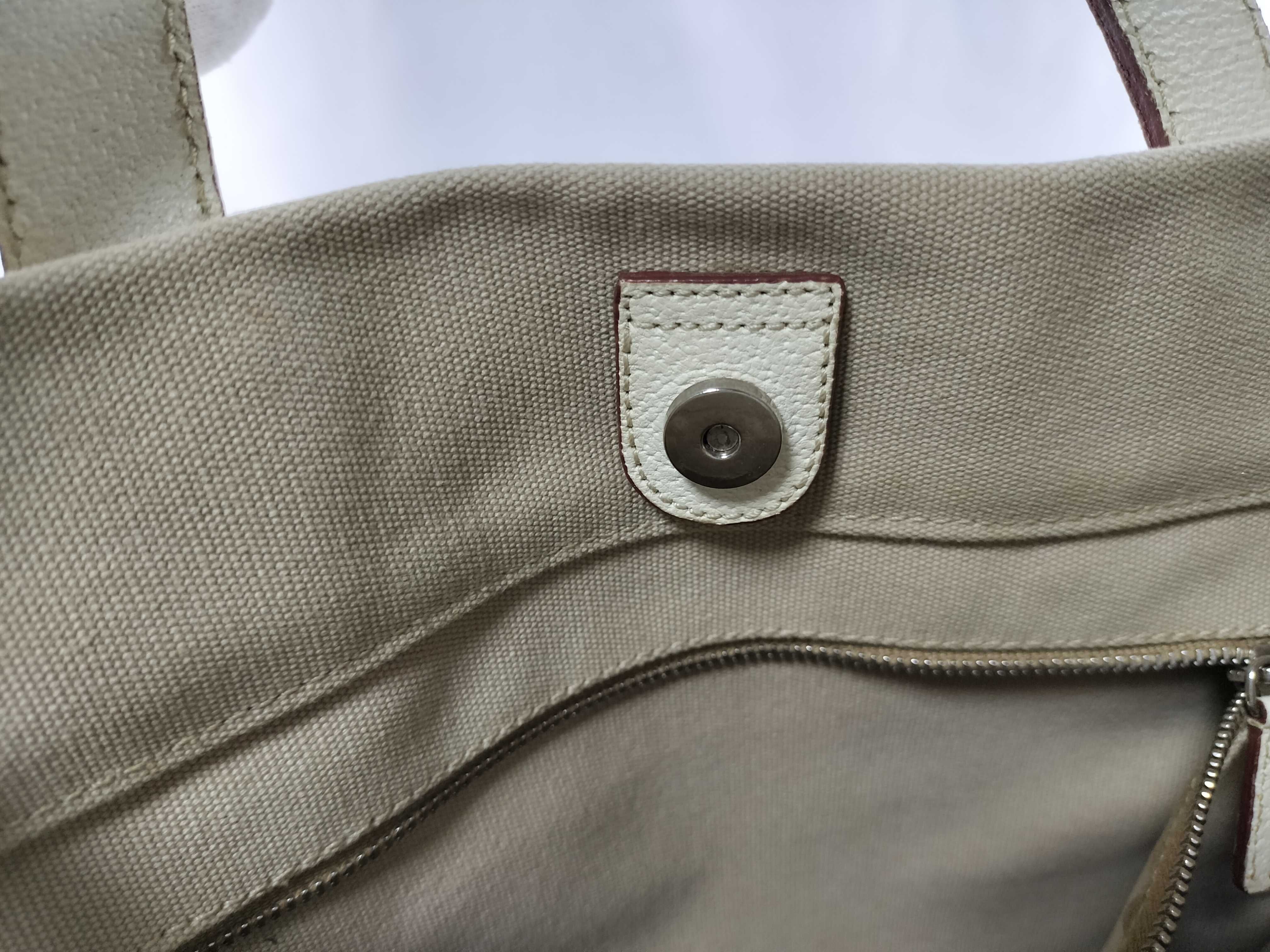 Canvas Handbag Beige Tote Bag — view 11