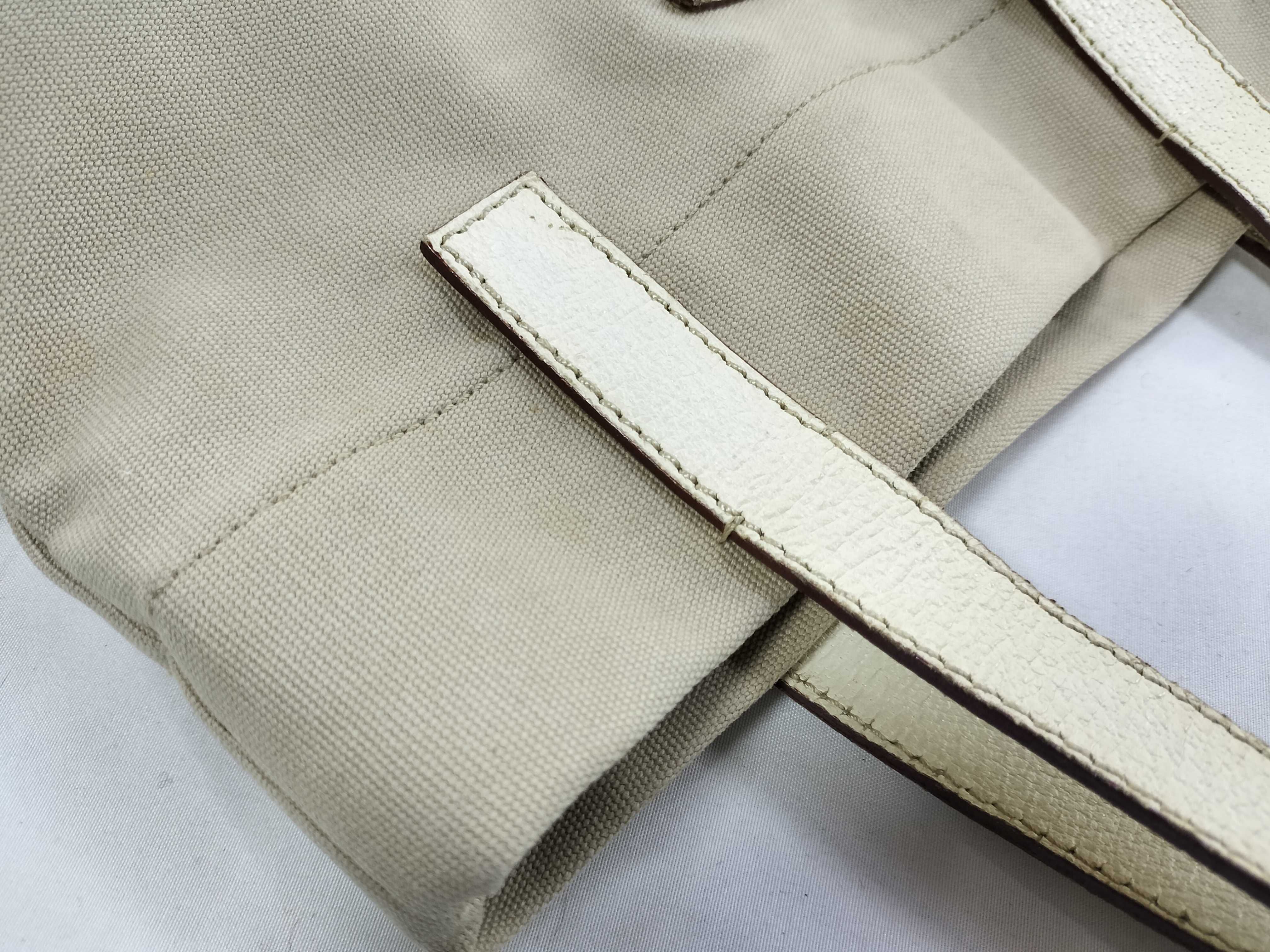 Canvas Handbag Beige Tote Bag — view 5
