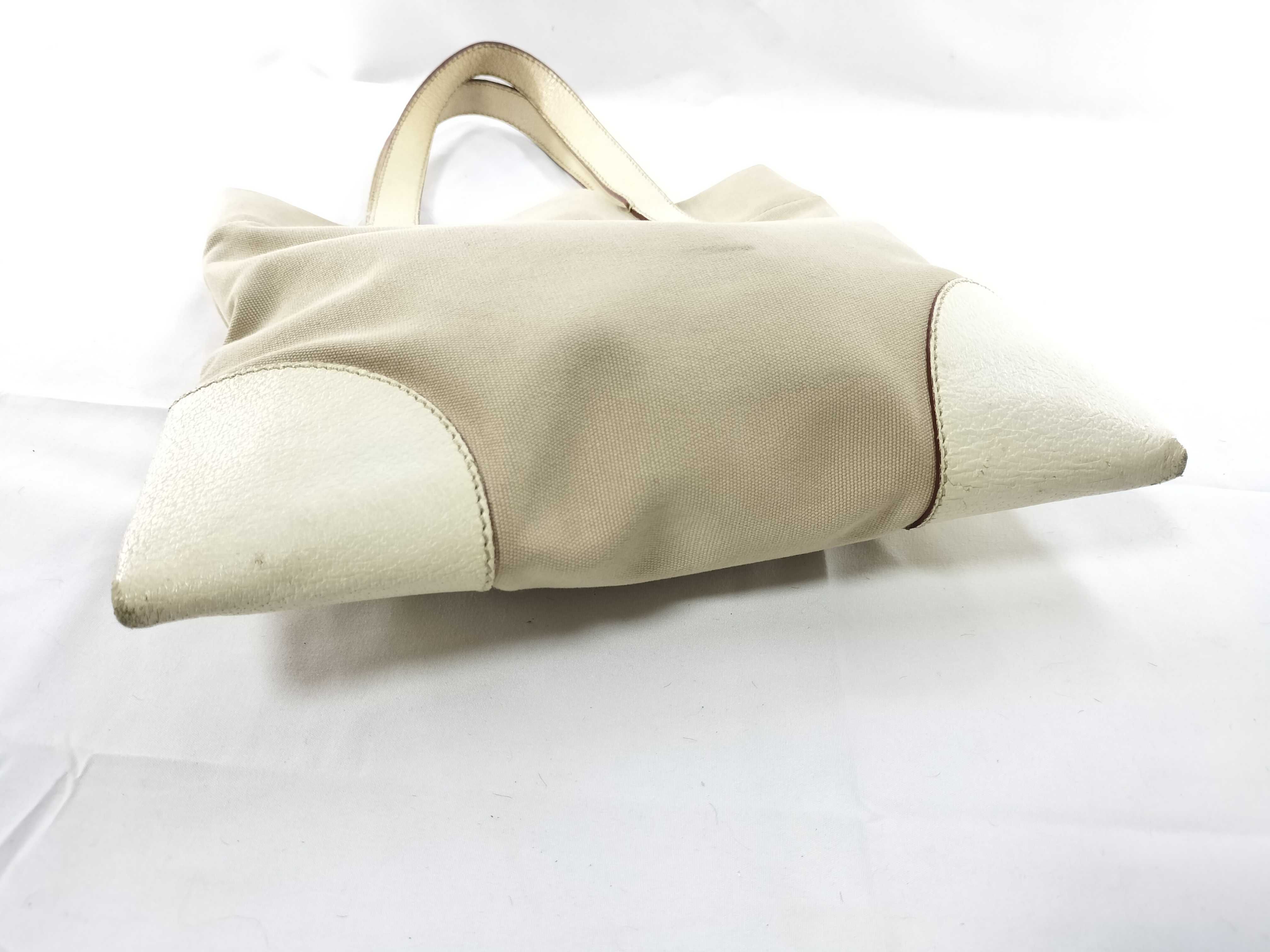 Canvas Handbag Beige Tote Bag — view 7