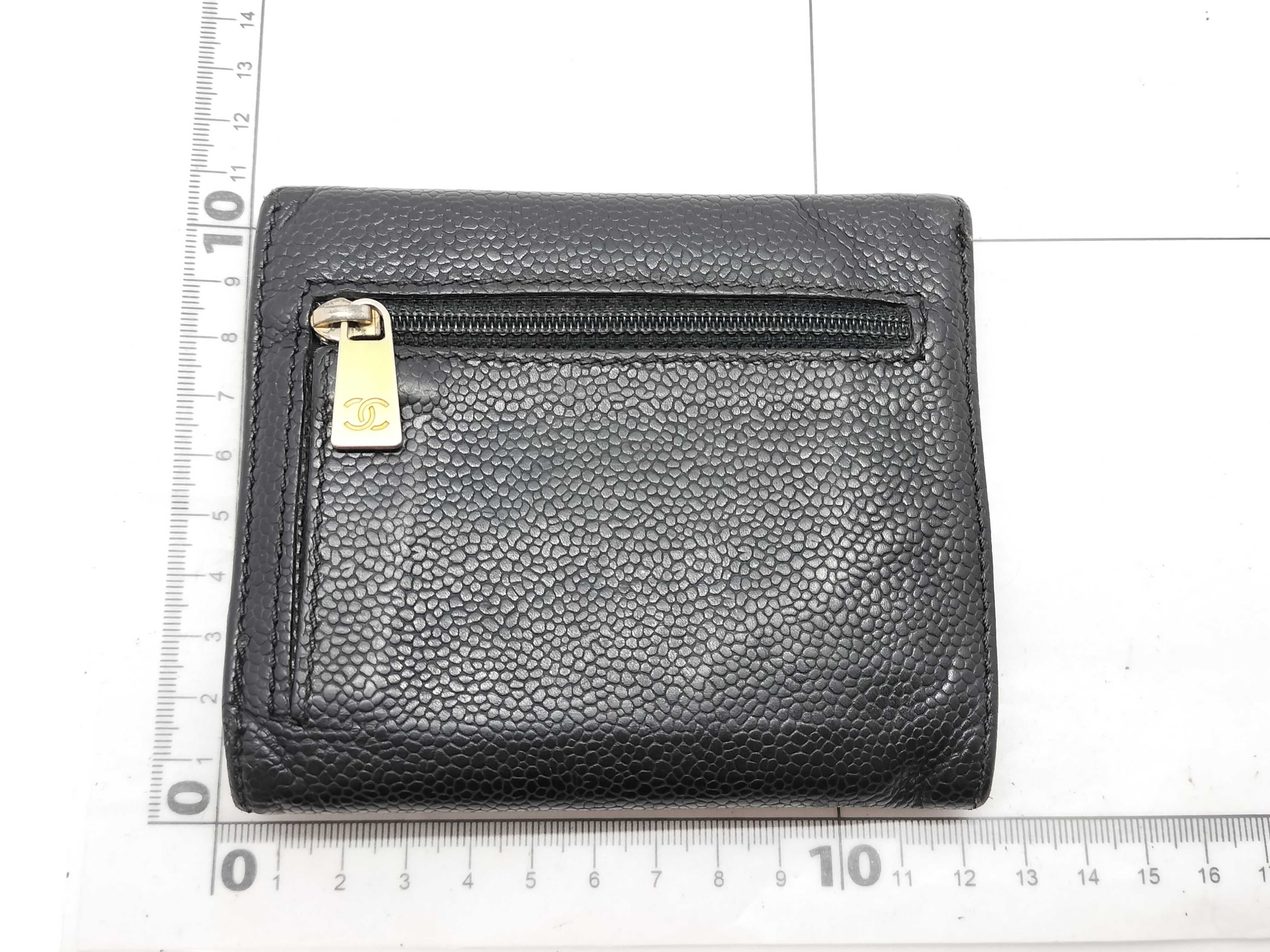 Caviar Skin Folding Wallet with Coco Mark — view 2