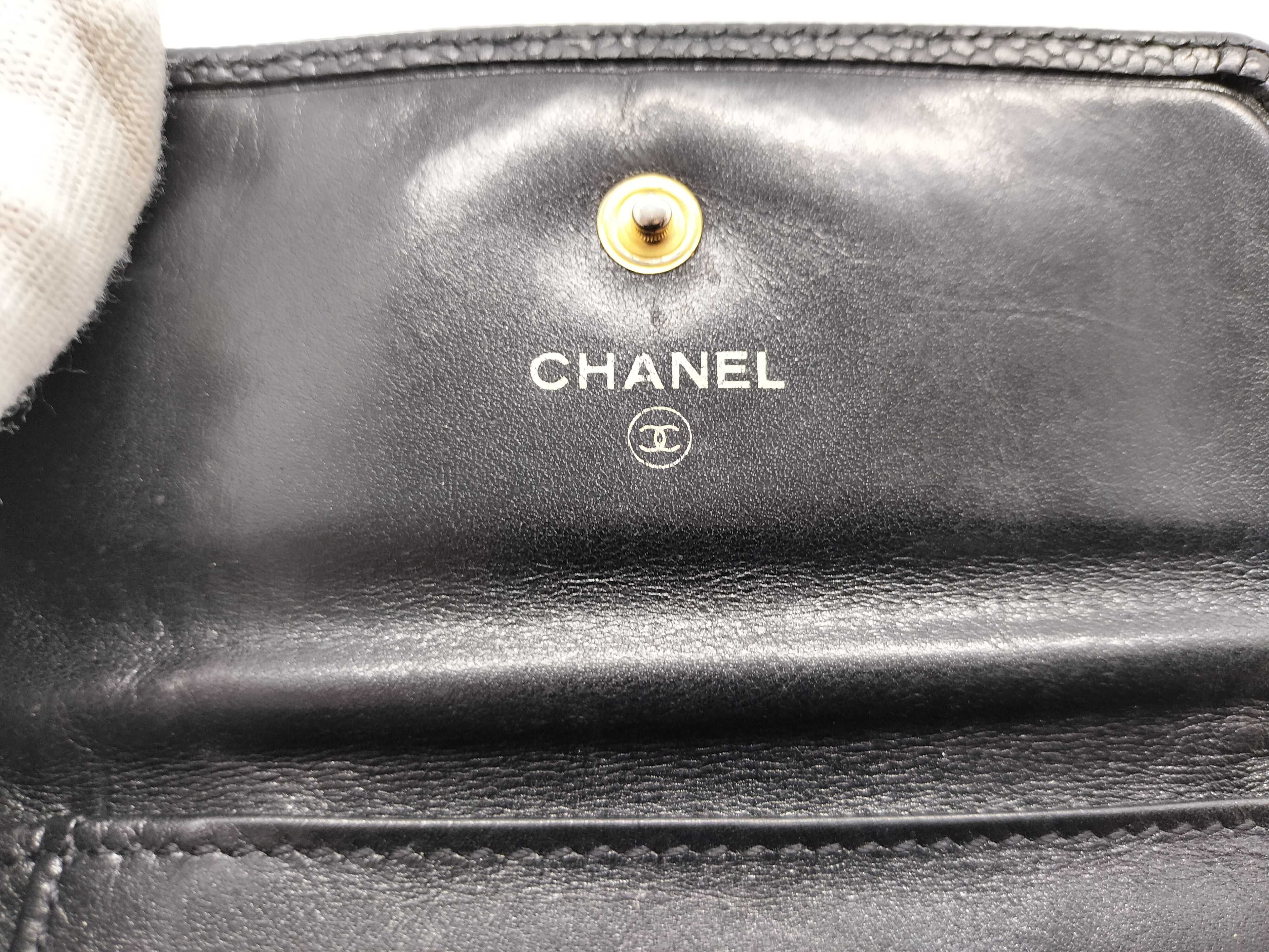 Caviar Skin Folding Wallet with Coco Mark — view 11