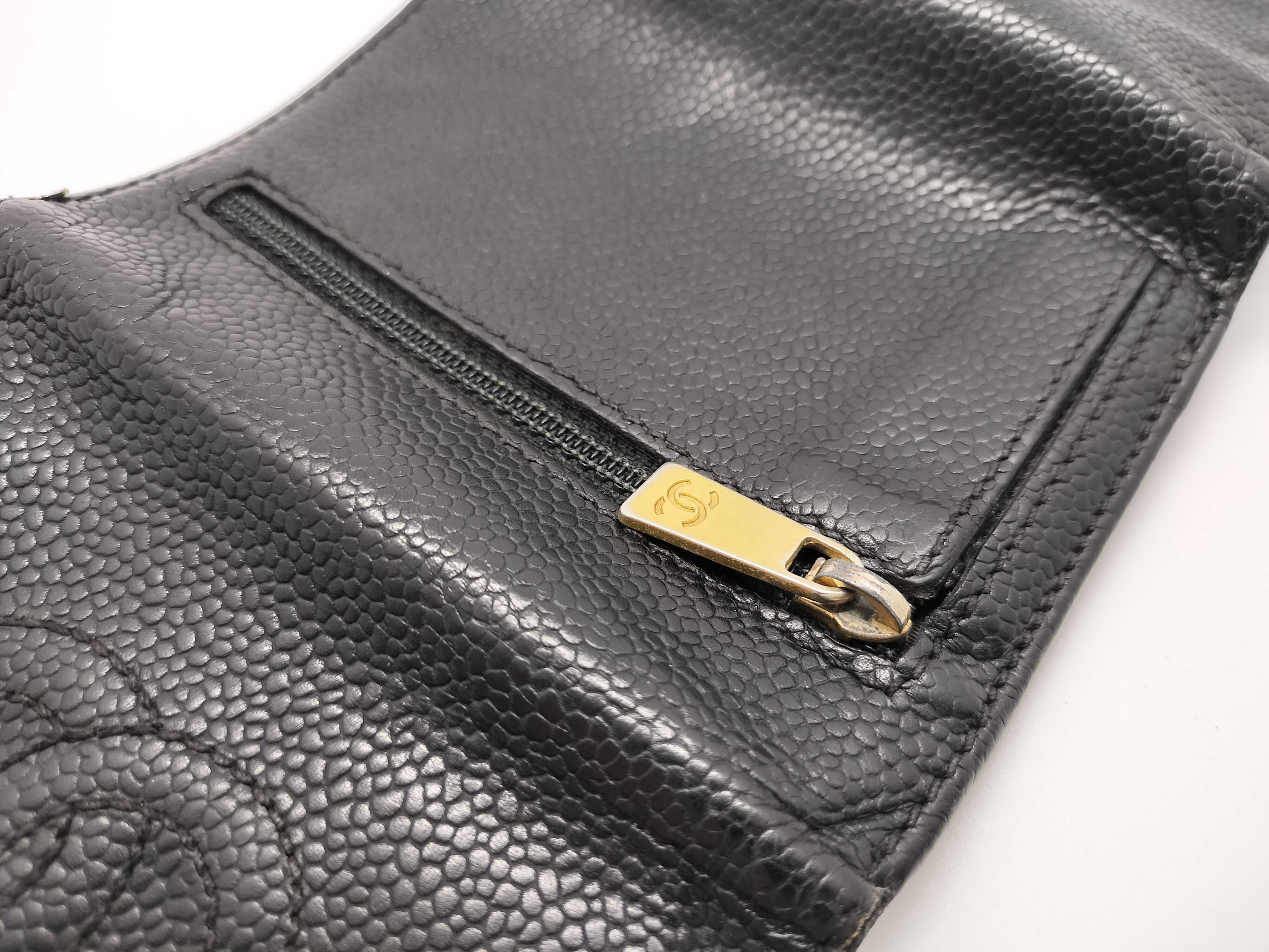 Caviar Skin Folding Wallet with Coco Mark — view 13