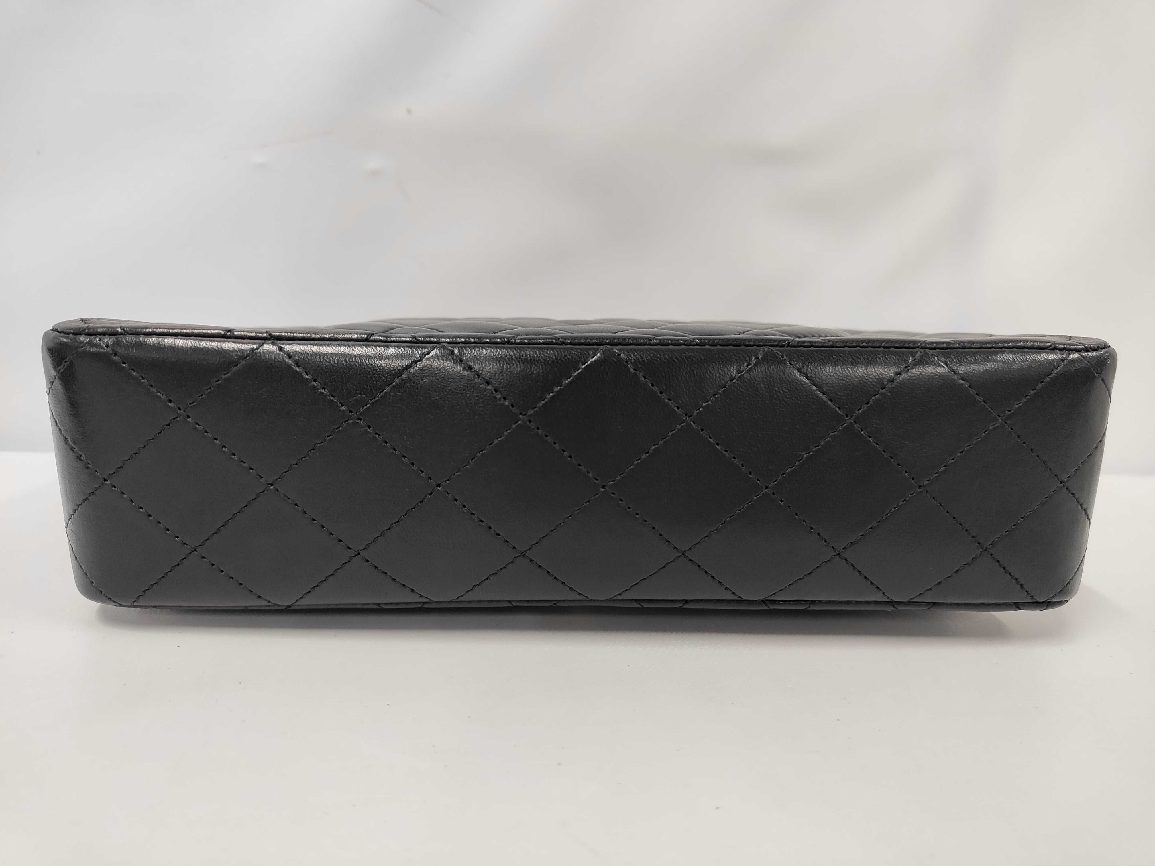 W-Flap 25 Chain Shoulder Bag, Matelassé Lambskin, Black GP Shoulder Bag — view 3