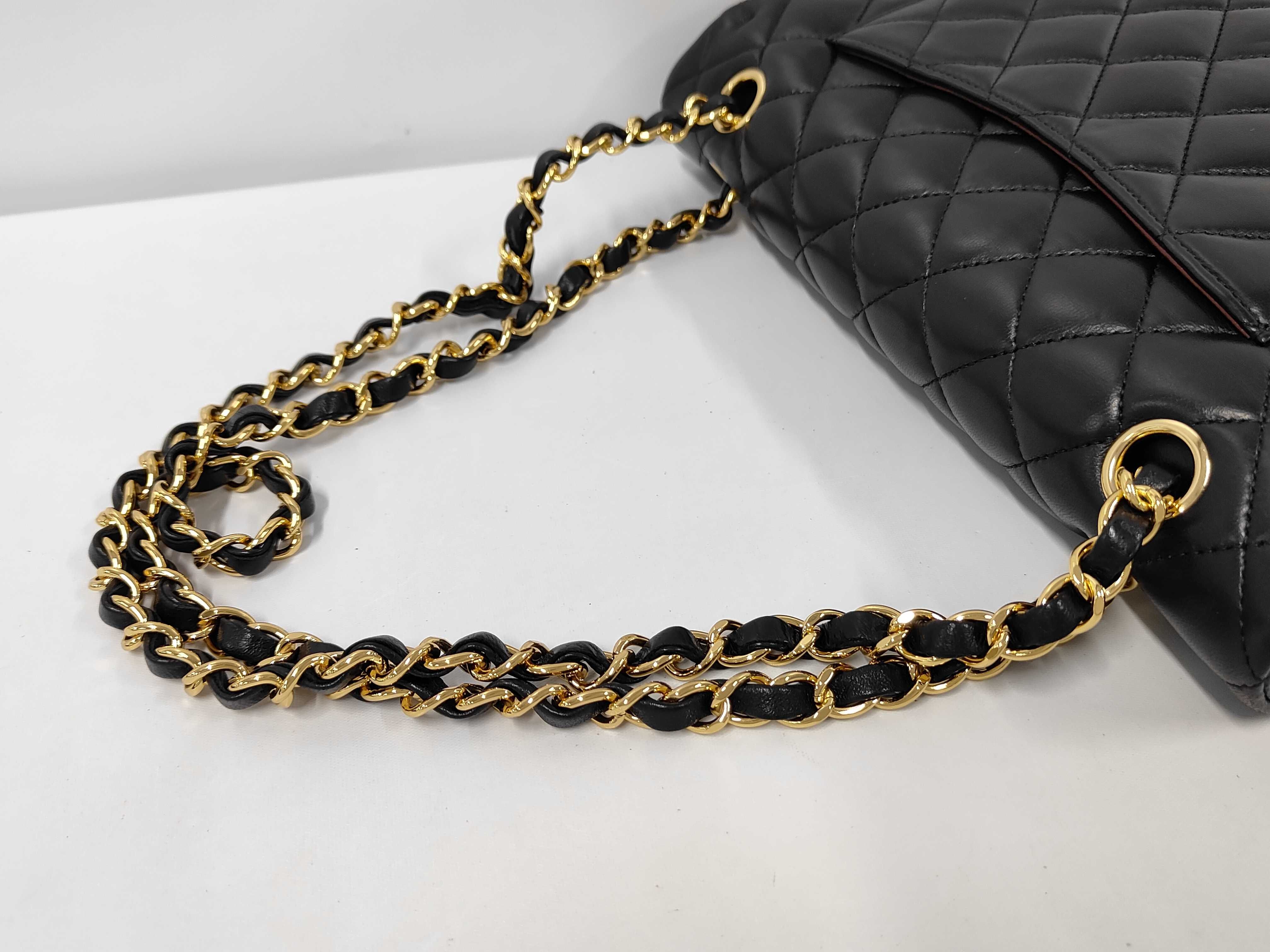 W-Flap 25 Chain Shoulder Bag, Matelassé Lambskin, Black GP Shoulder Bag — view 5