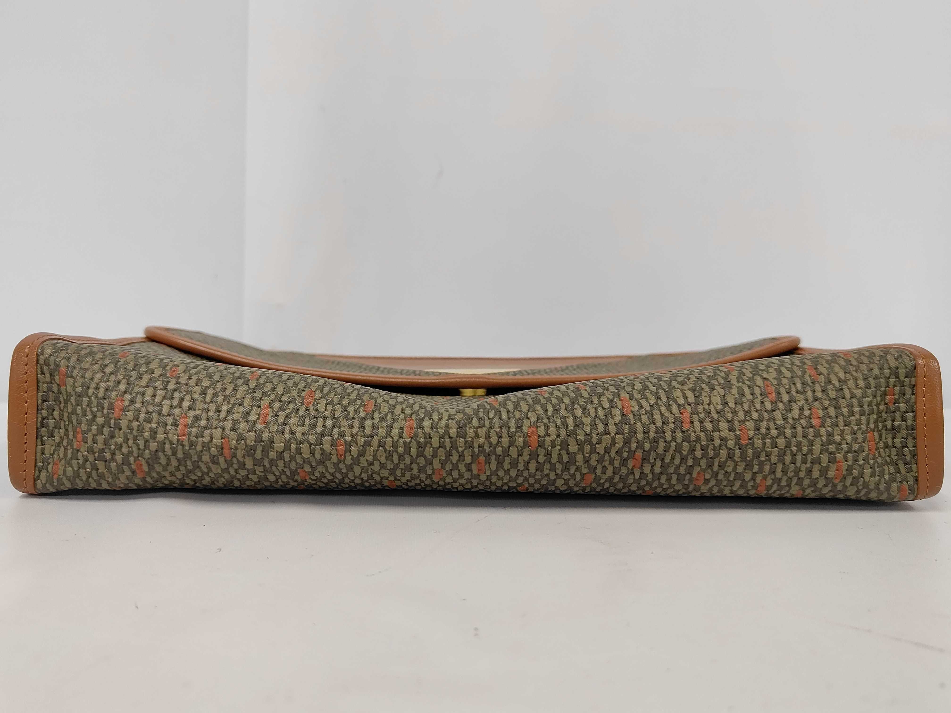 vintage tweed and PVC clutch bag — view 5