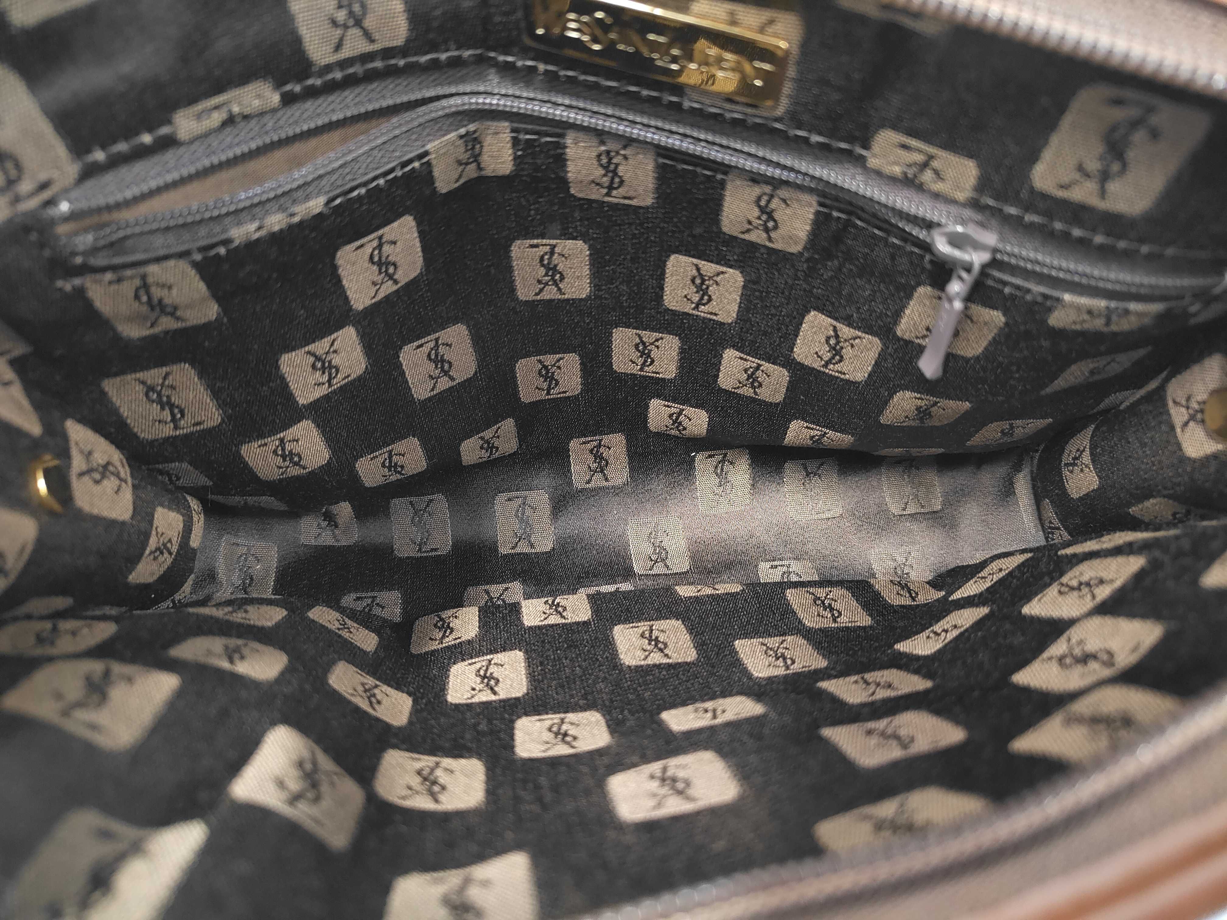 vintage tweed and PVC clutch bag — view 6