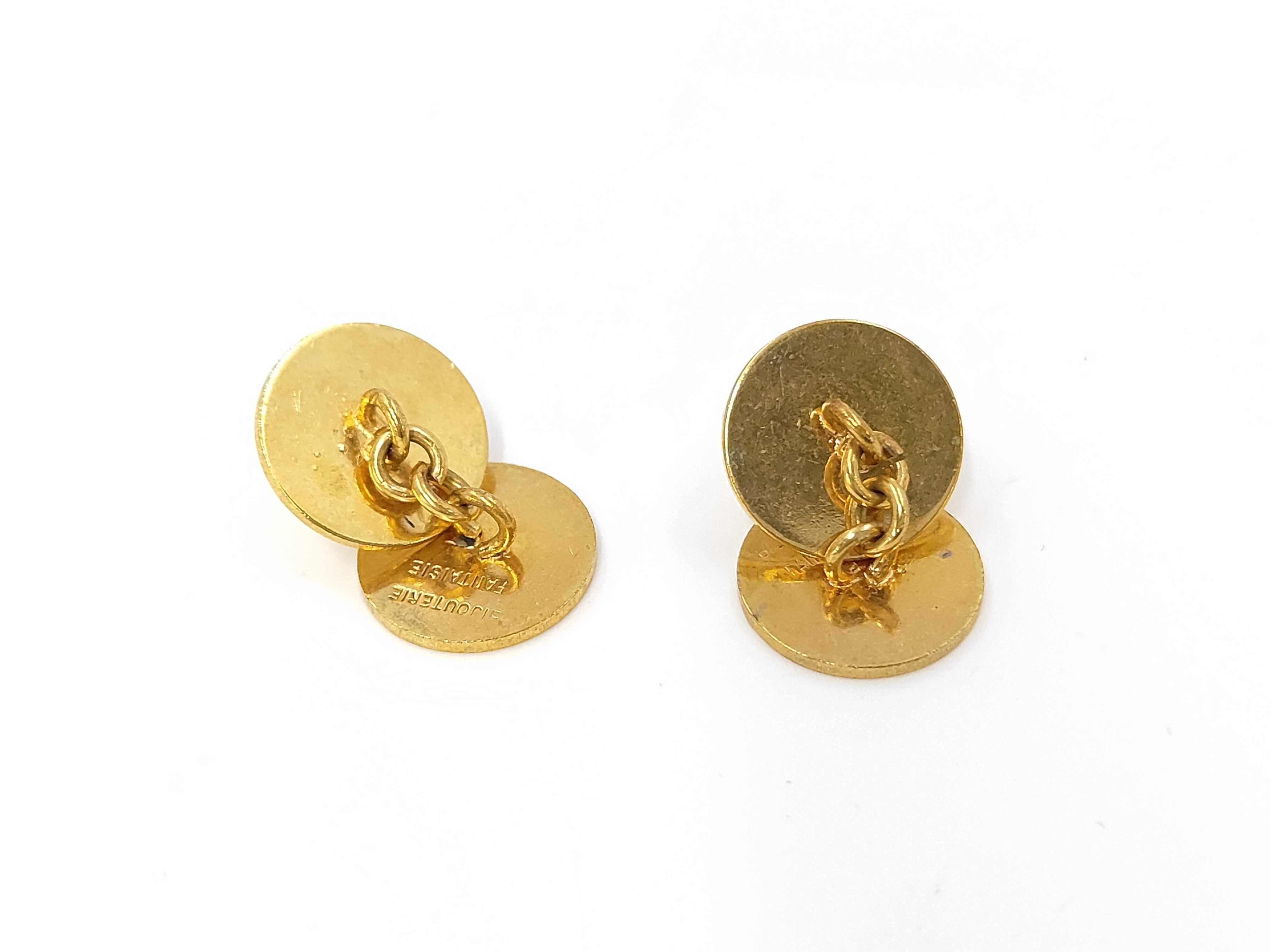 cufflinks, color: gold, tie clip/cufflinks — view 2