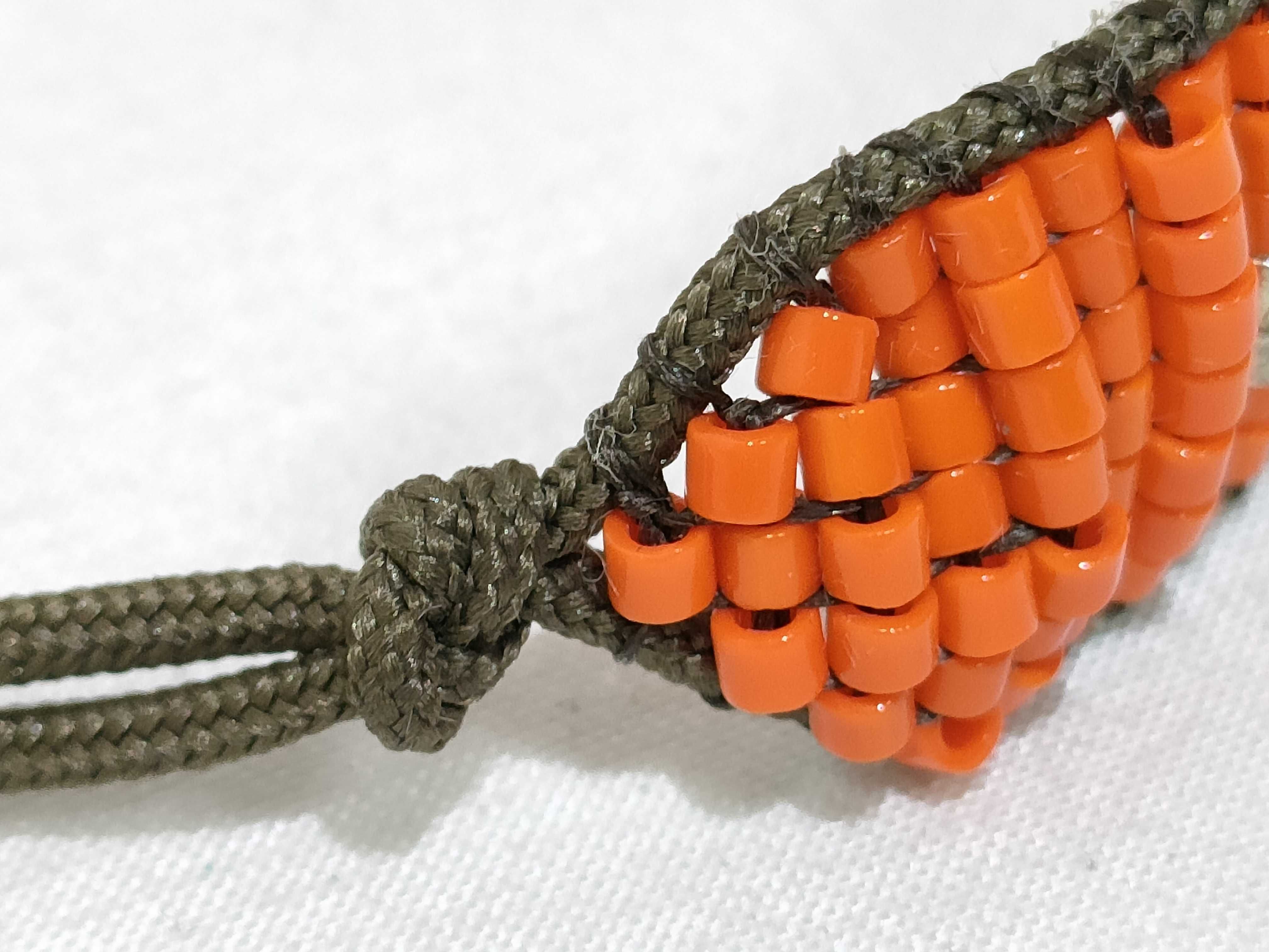 Signature Bracelet, Beaded, Orange Bracelet/Bangle — view 4