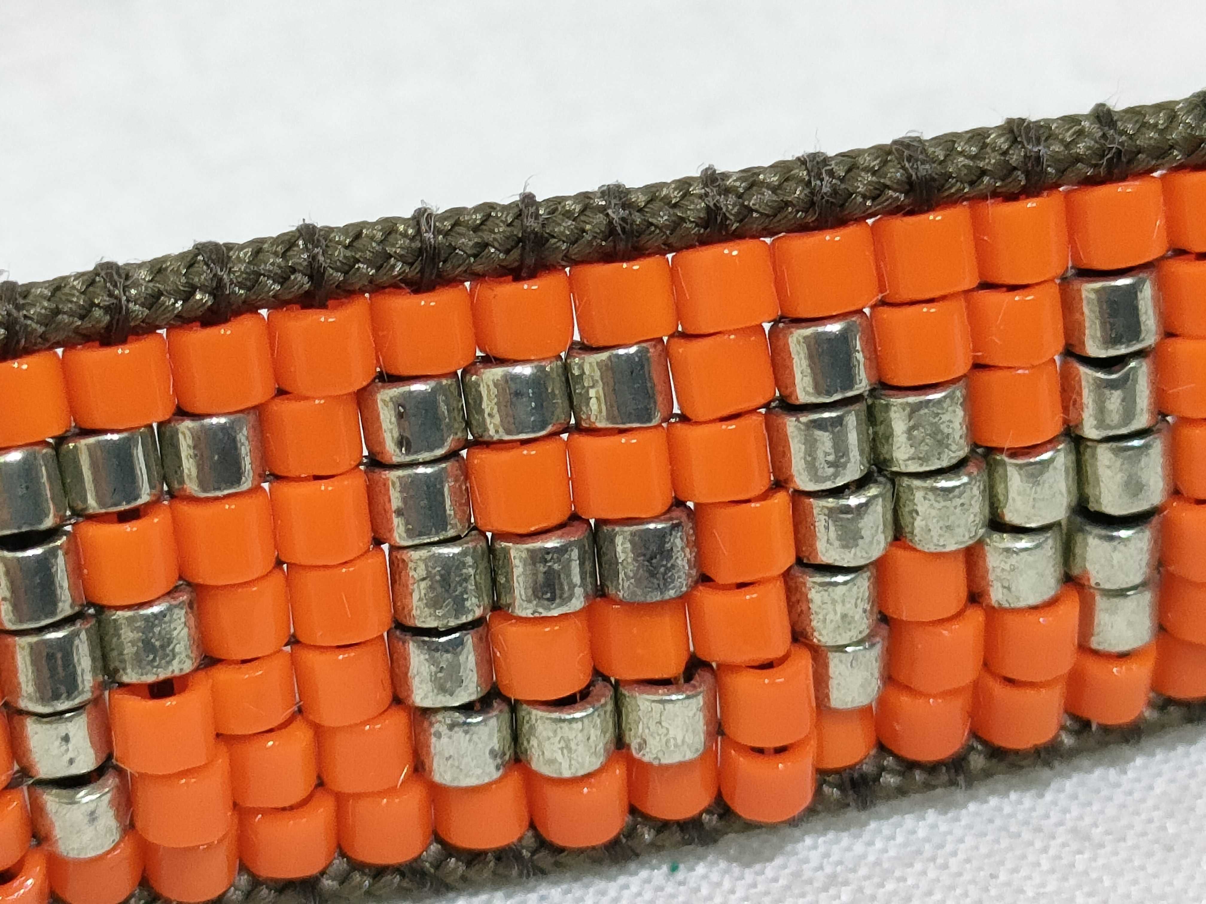 Signature Bracelet, Beaded, Orange Bracelet/Bangle — view 6